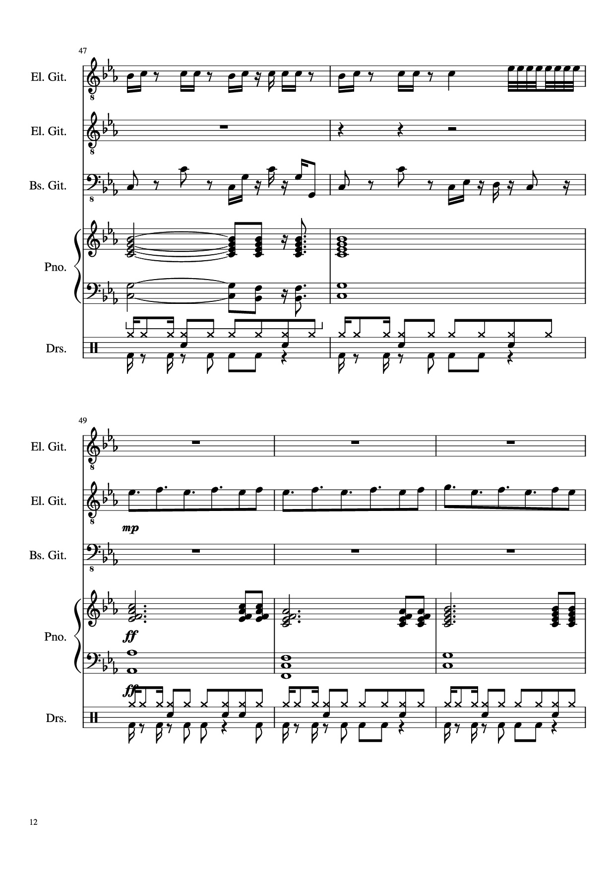 Page 12 of Sheet music PDF Dark Necessities Piano - JaronTu