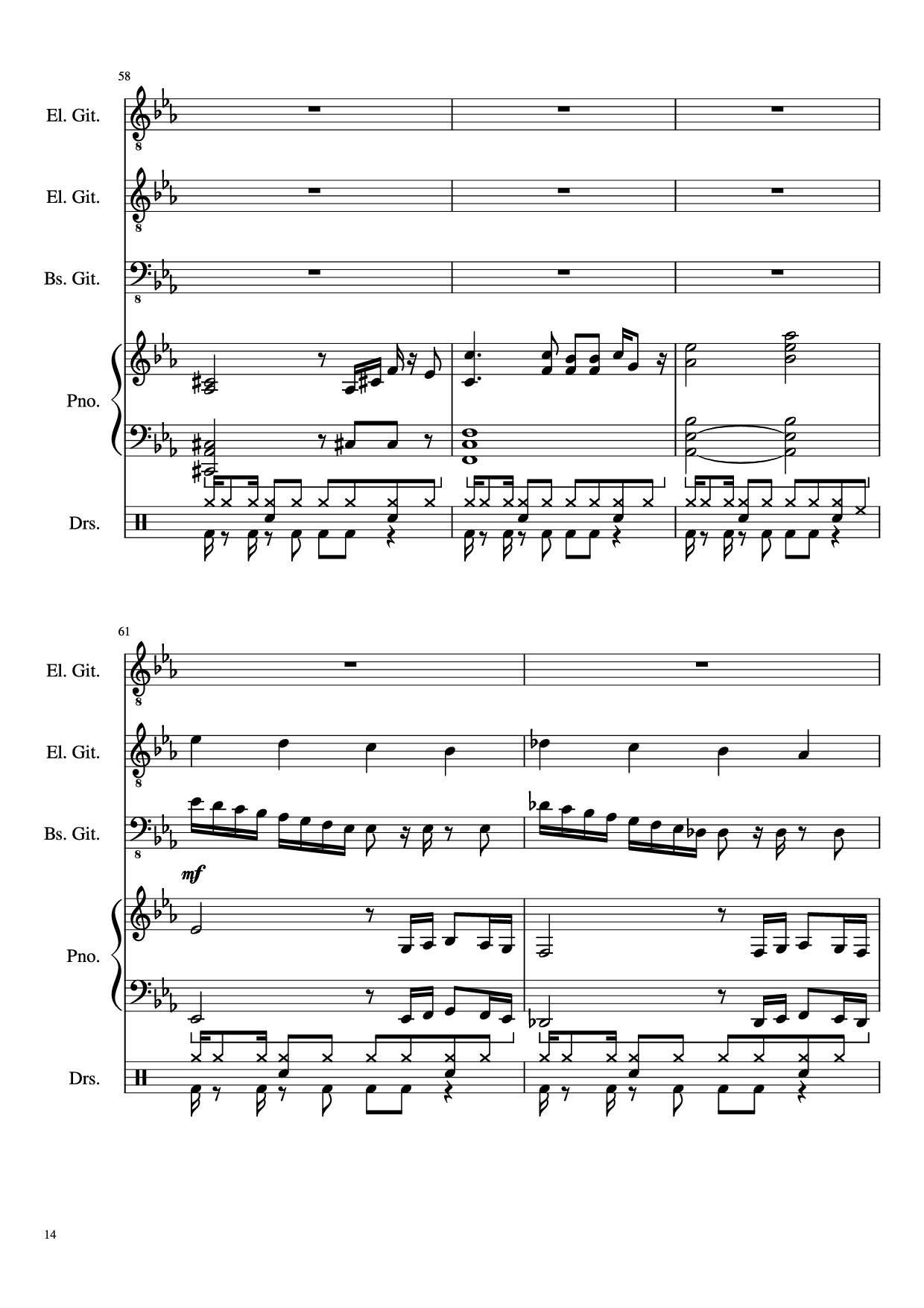 Page 14 of Sheet music PDF Dark Necessities Piano - JaronTu