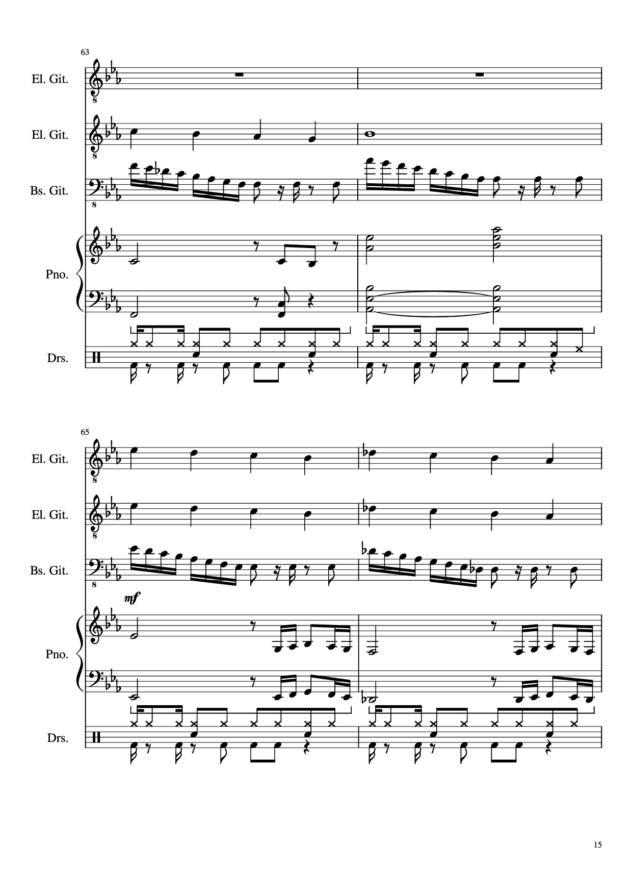 Page 15 of Sheet music PDF Dark Necessities Piano - JaronTu