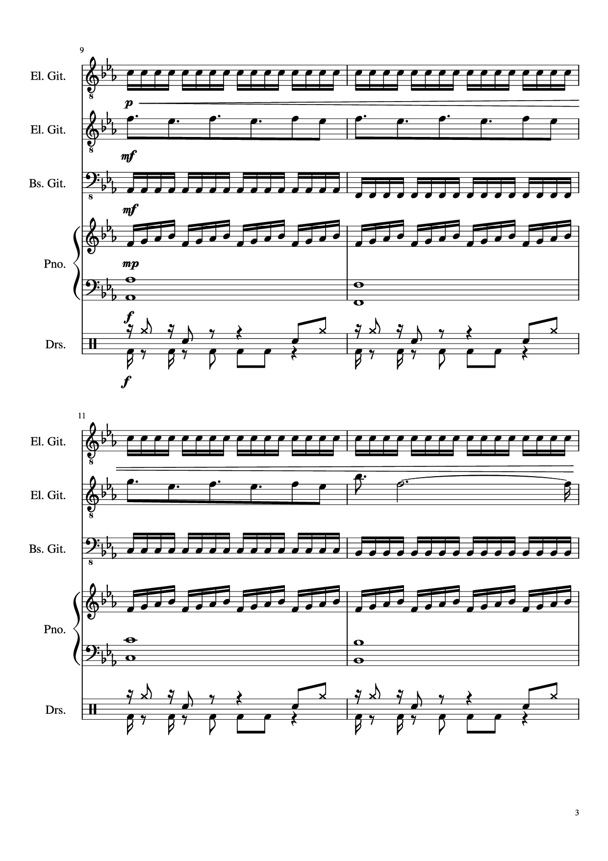Page 3 of Sheet music PDF Dark Necessities Piano - JaronTu