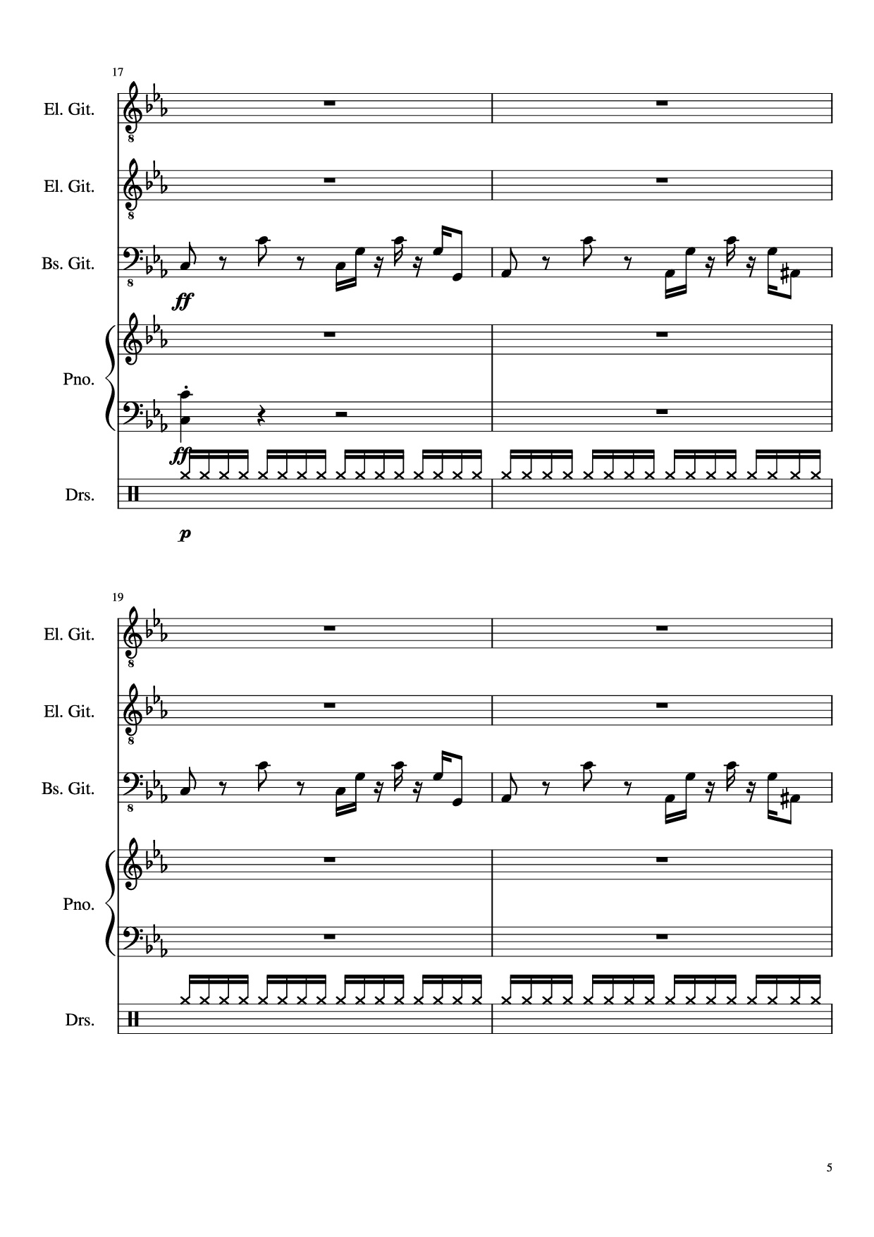 Page 5 of Sheet music PDF Dark Necessities Piano - JaronTu