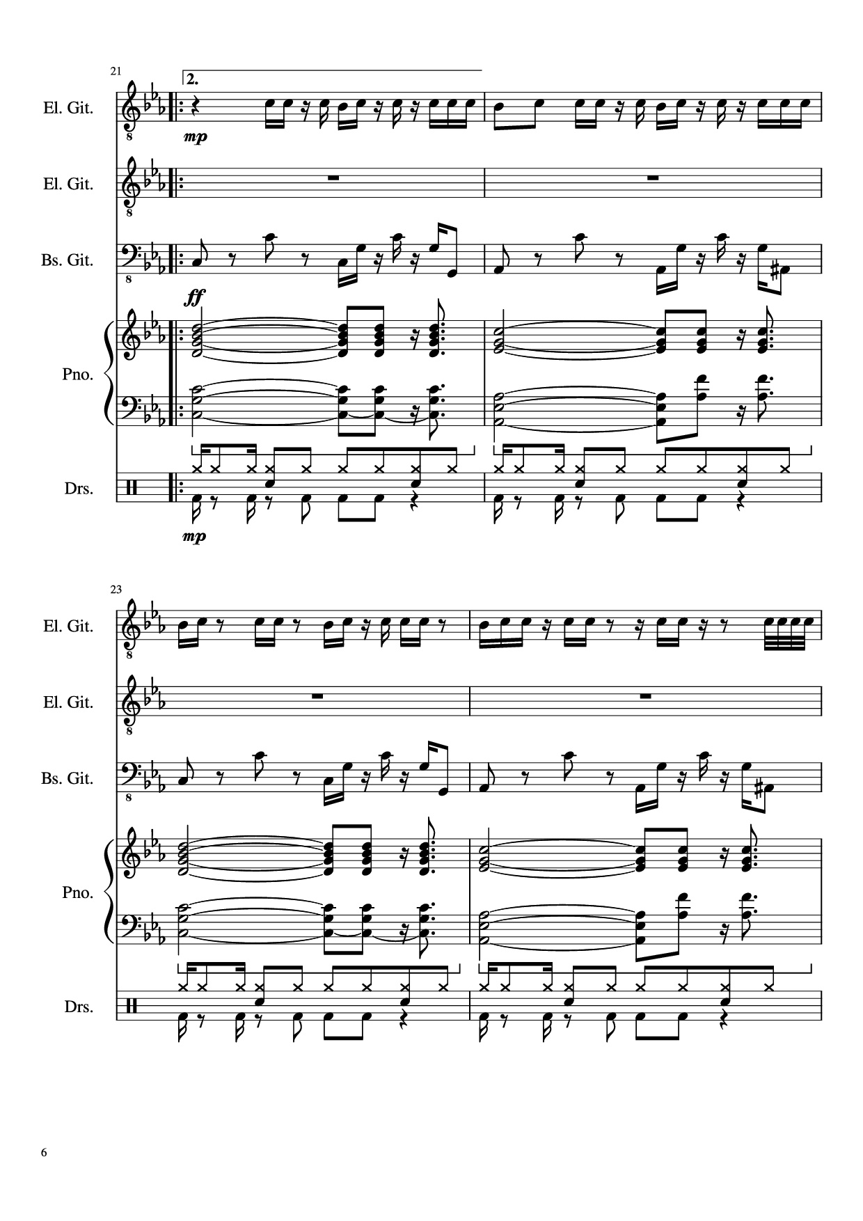 Page 6 of Sheet music PDF Dark Necessities Piano - JaronTu