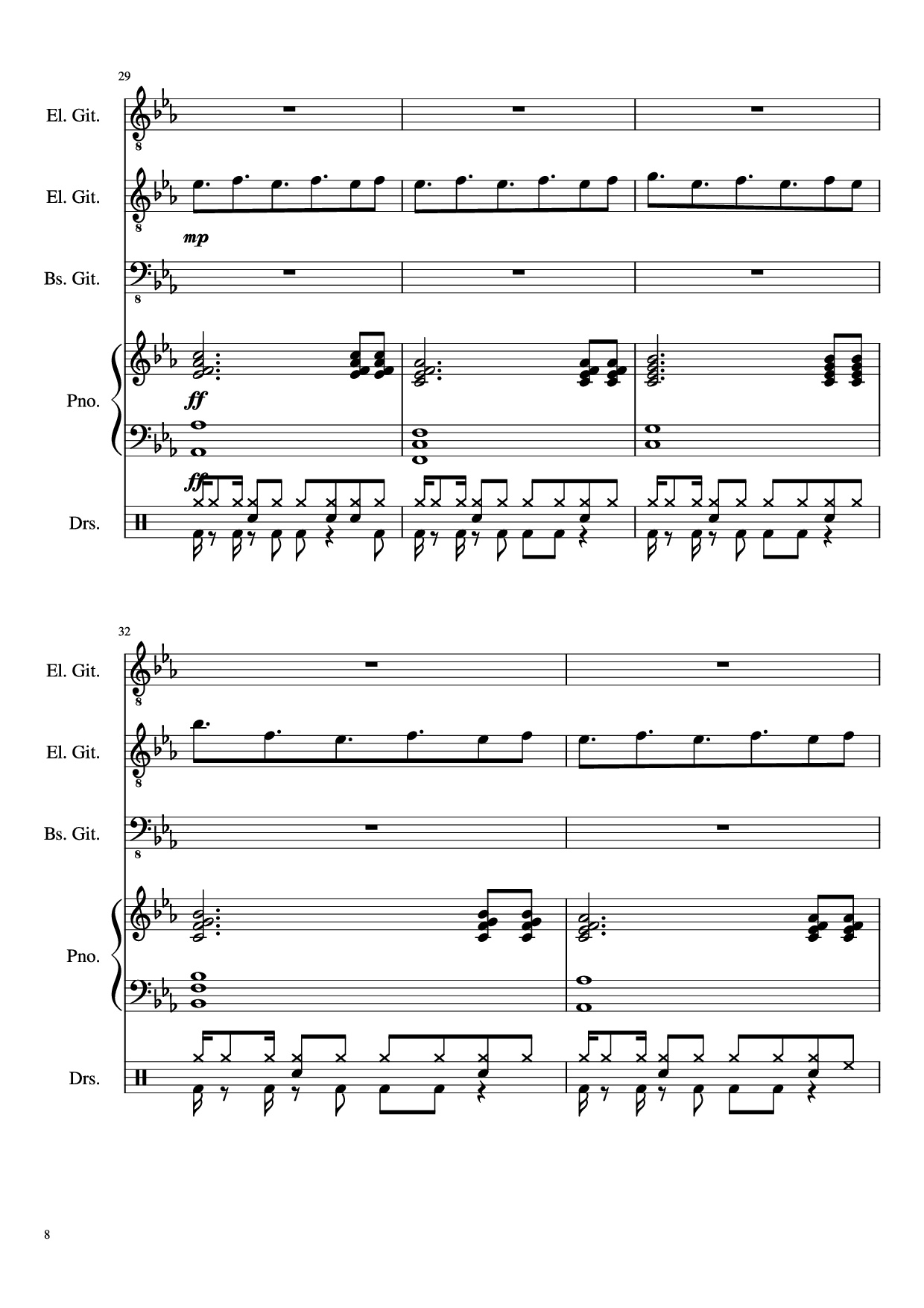 Page 8 of Sheet music PDF Dark Necessities Piano - JaronTu