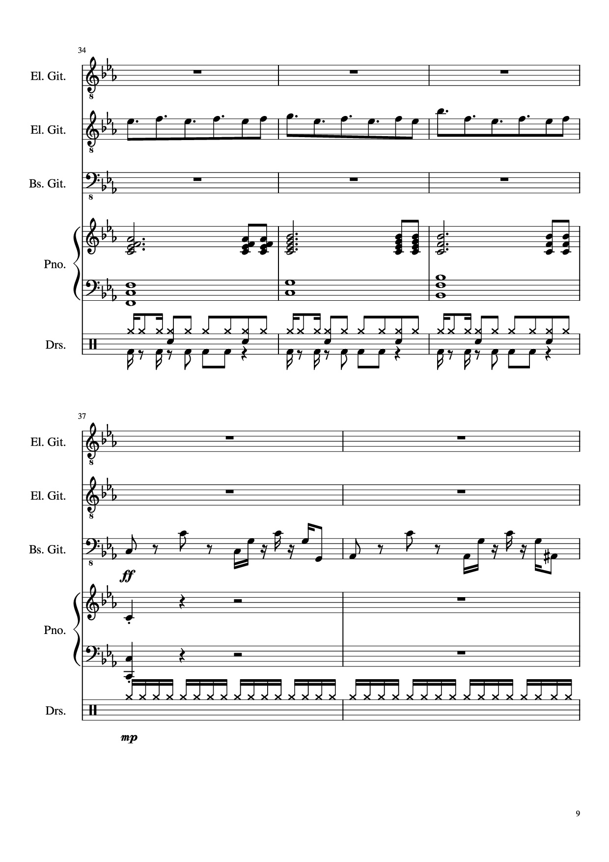 Page 9 of Sheet music PDF Dark Necessities Piano - JaronTu