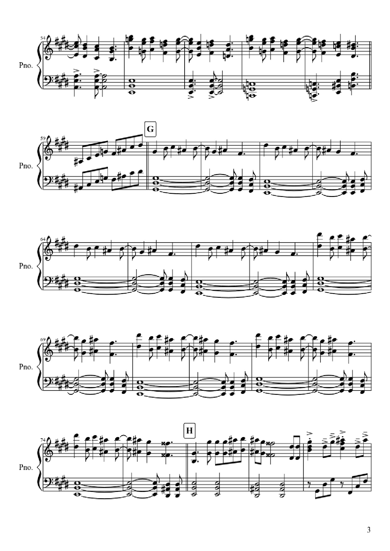 Page 3 of Sheet music PDF Piano Attack On Titan Theme Piano - Undefined