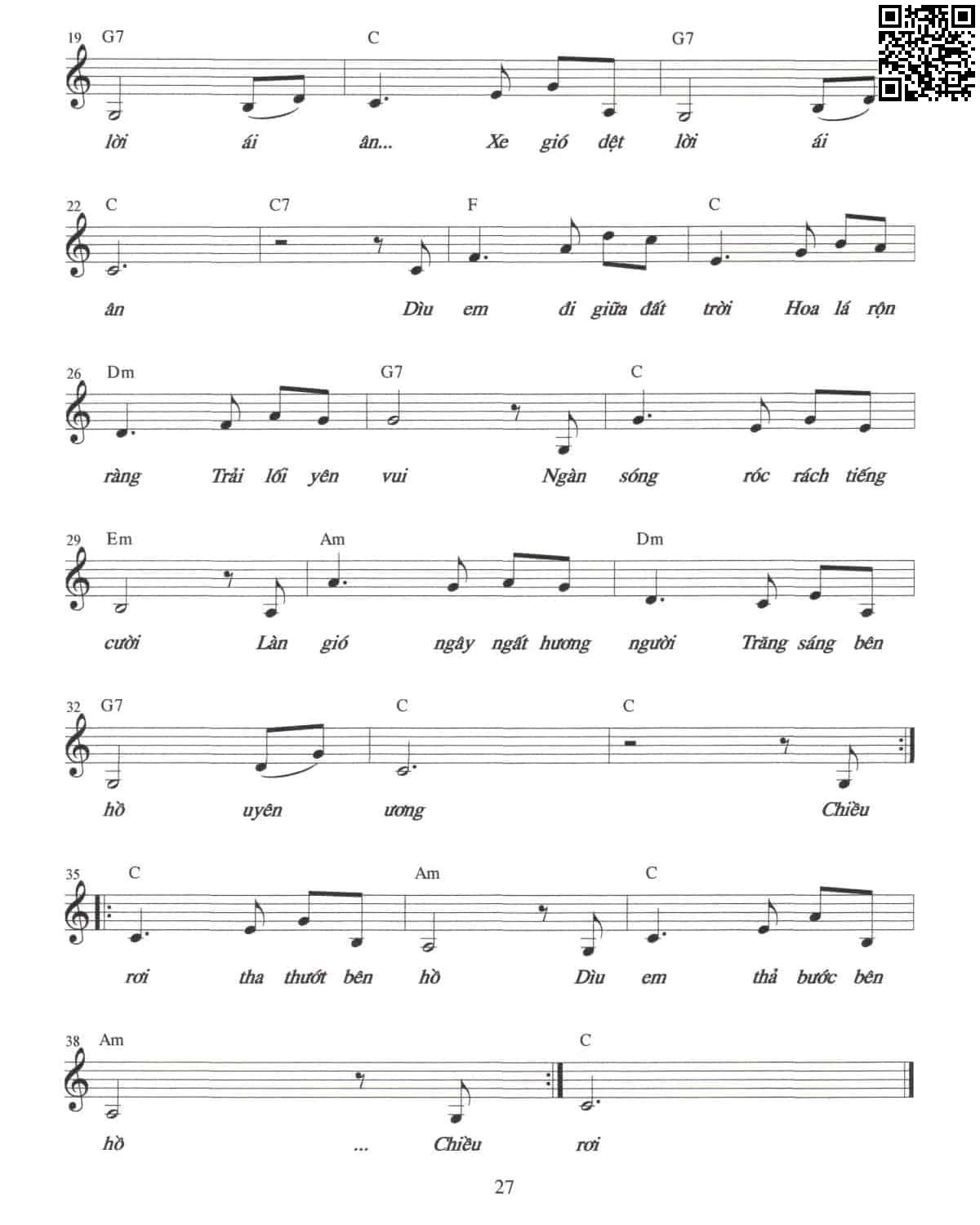 Page 2 of Sheet music PDF Hồ uyên ương - Nguyễn Trương Hà Phương