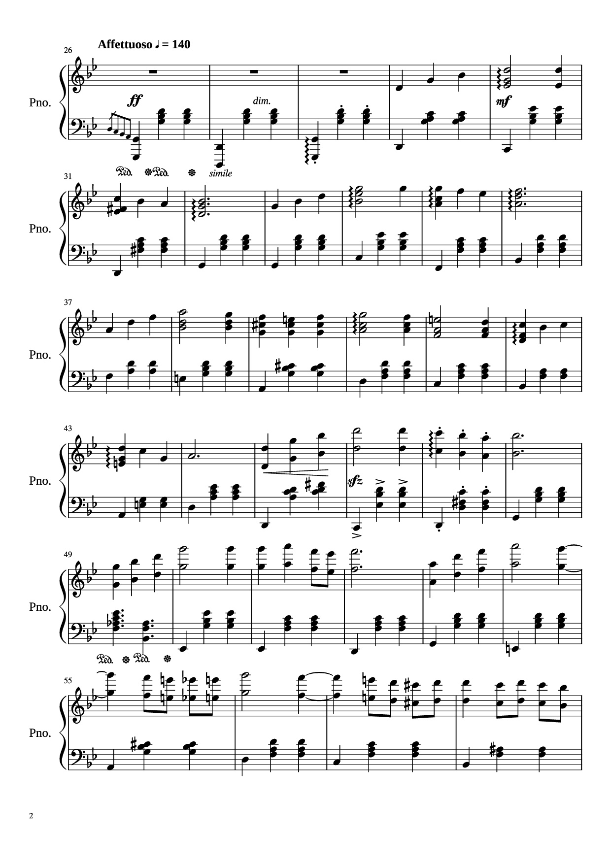 Page 2 of Sheet music PDF Piano Merry-Go-Round of Life Piano - Joe Hasaishi arr. Andrew Deng