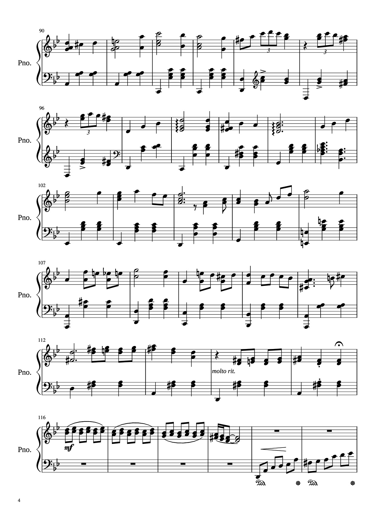 Page 4 of Sheet music PDF Piano Merry-Go-Round of Life Piano - Joe Hasaishi arr. Andrew Deng