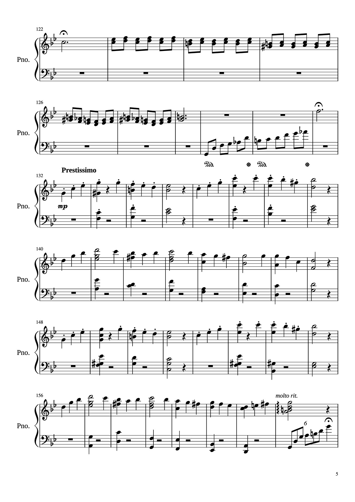 Page 5 of Sheet music PDF Piano Merry-Go-Round of Life Piano - Joe Hasaishi arr. Andrew Deng