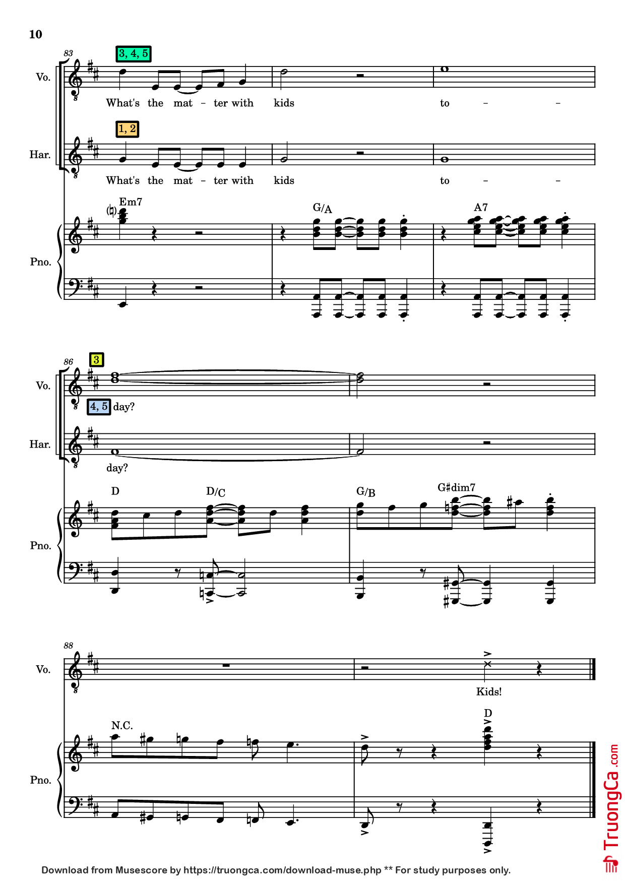 Page 10 of Sheet music PDF Kids Piano - Charles Strouse