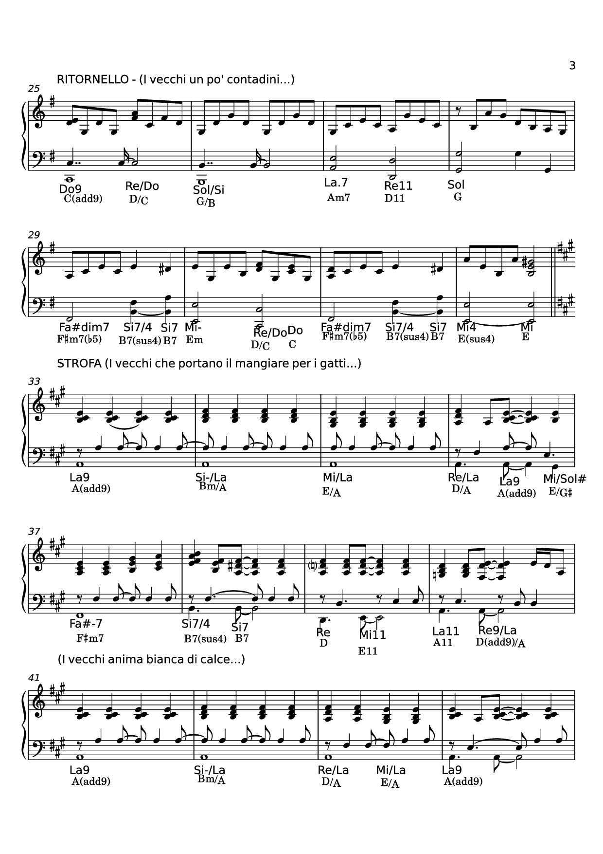Page 3 of Sheet music PDF Piano I VECCHI di Claudio Baglioni Piano - Claudio Baglioni