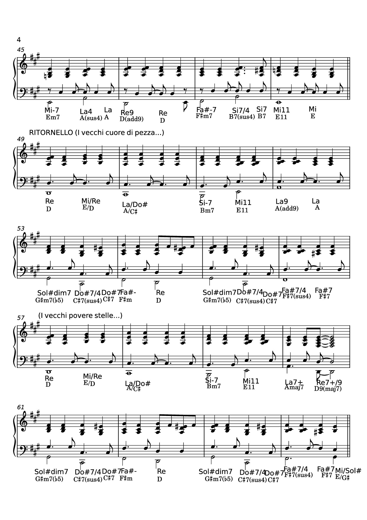 Page 4 of Sheet music PDF Piano I VECCHI di Claudio Baglioni Piano - Claudio Baglioni