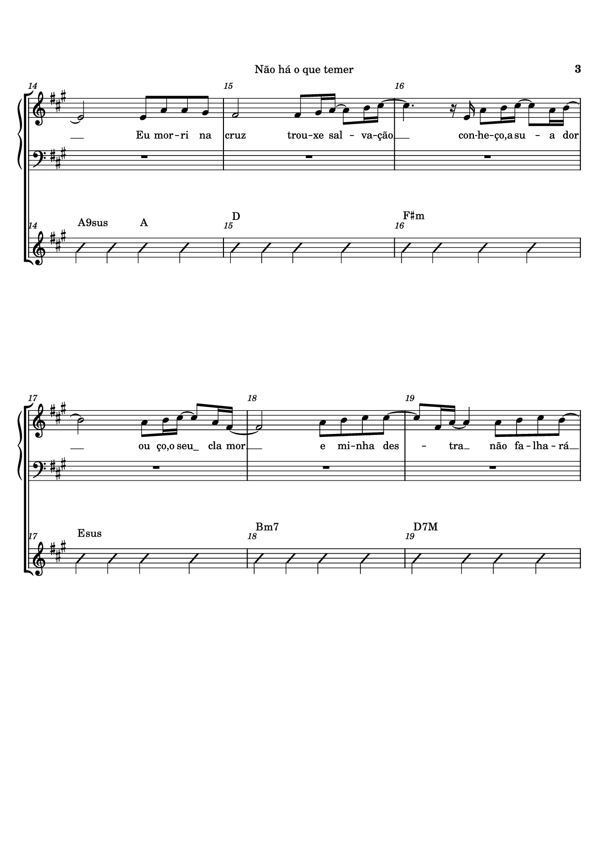 Page 3 of Sheet music PDF Não há o que temer Piano - Ricardo Martins