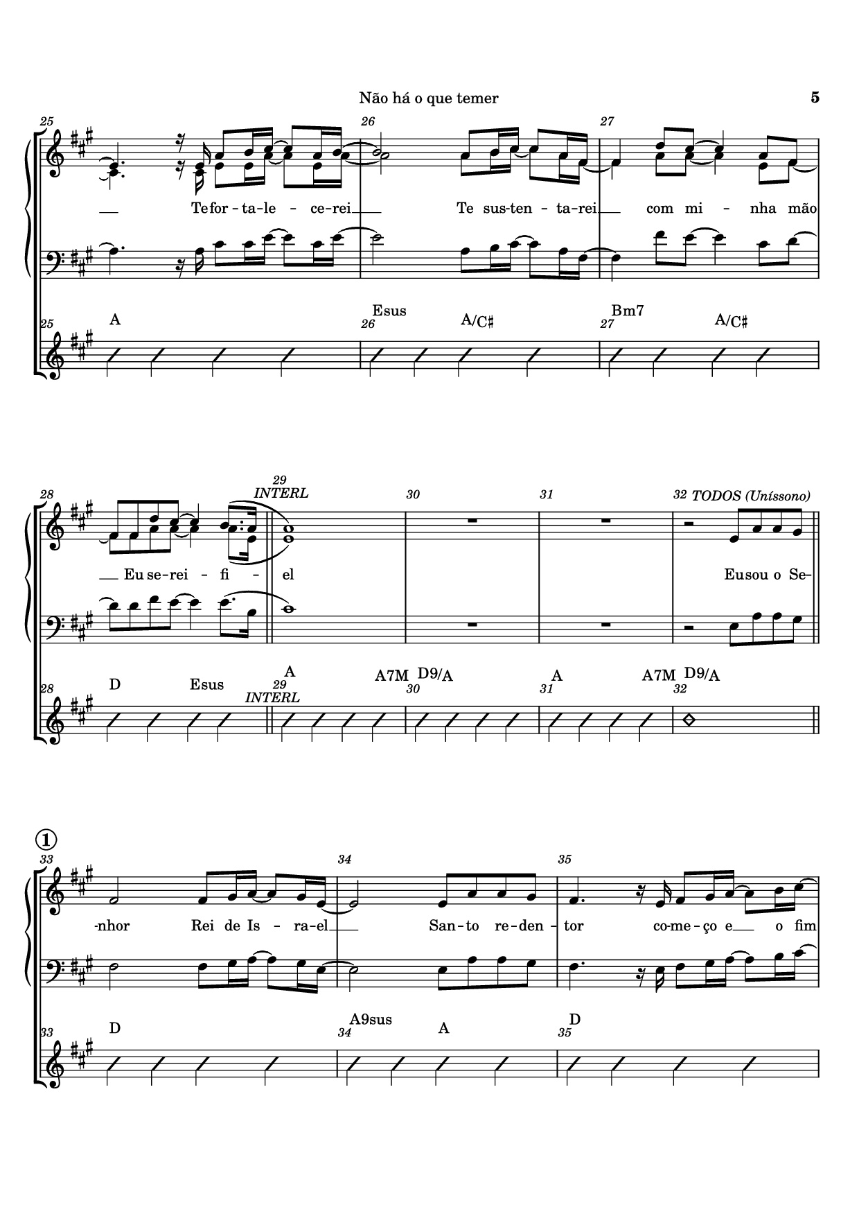 Page 5 of Sheet music PDF Não há o que temer Piano - Ricardo Martins