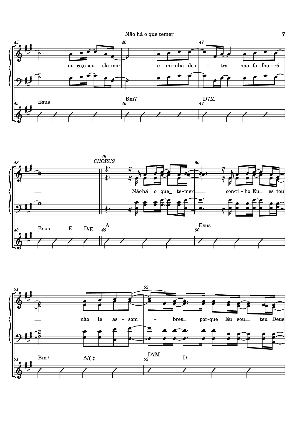 Page 7 of Sheet music PDF Não há o que temer Piano - Ricardo Martins