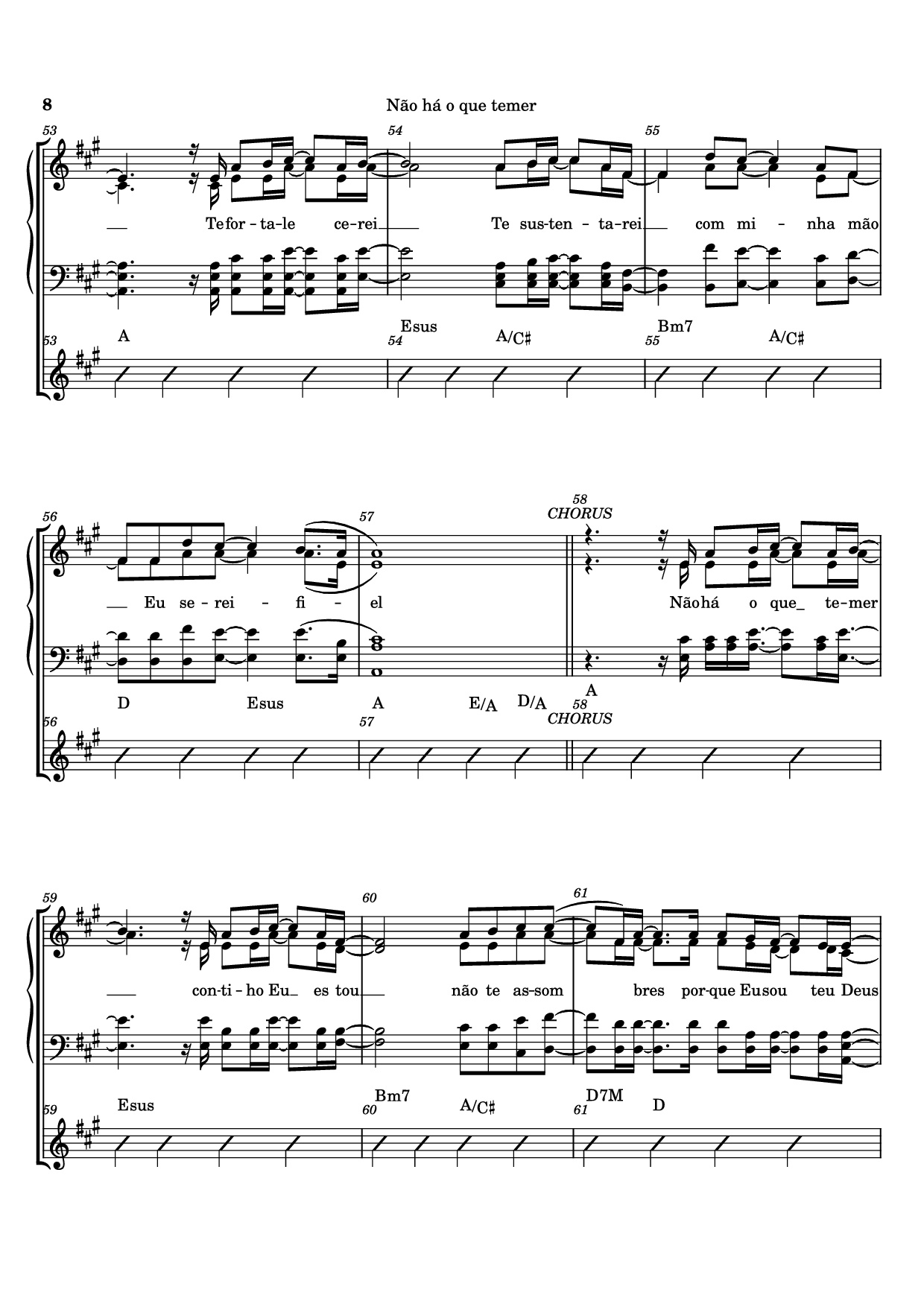 Page 8 of Sheet music PDF Não há o que temer Piano - Ricardo Martins