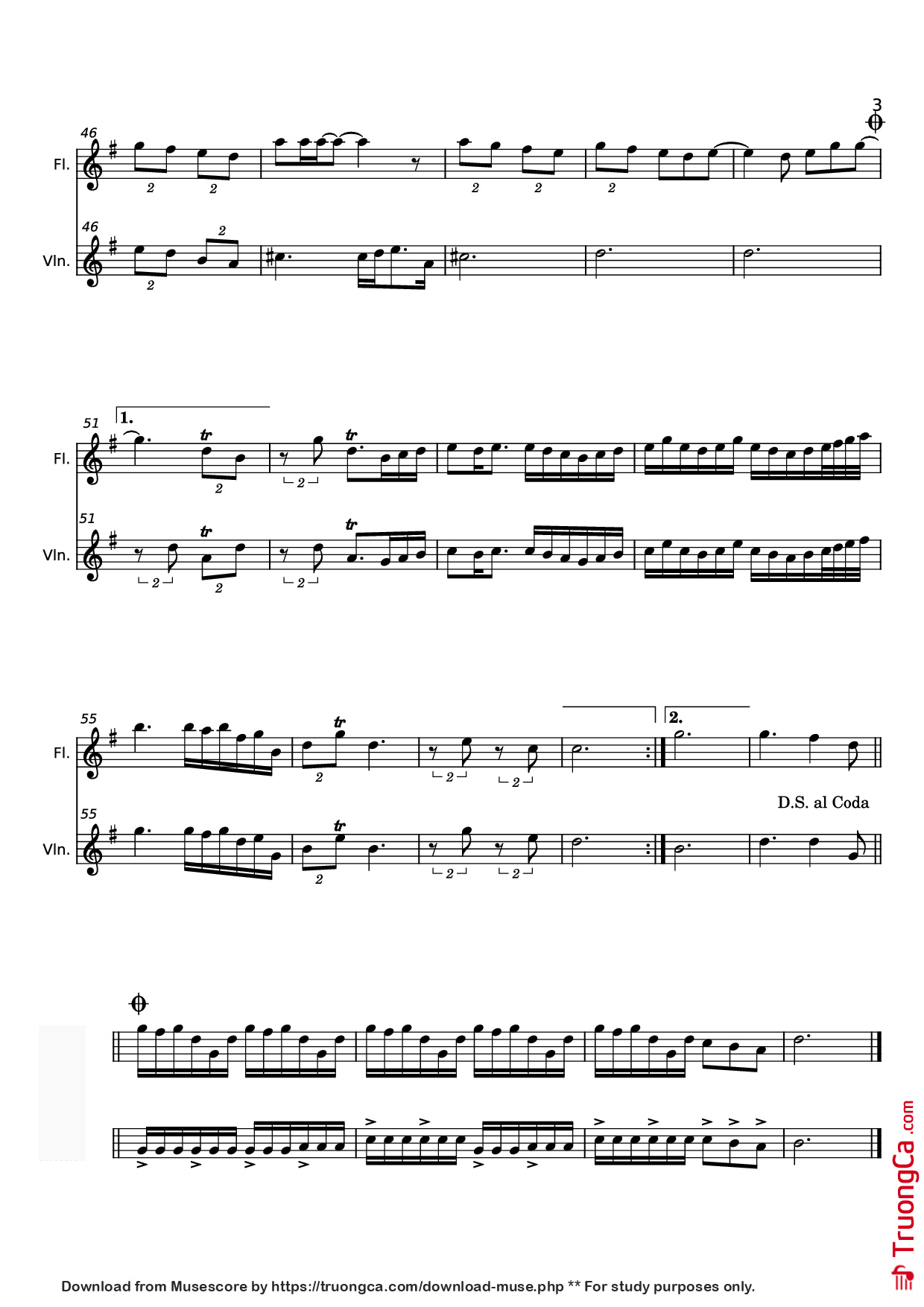 Page 3 of Sheet music PDF Eles se amam Violin - Pedro Valença