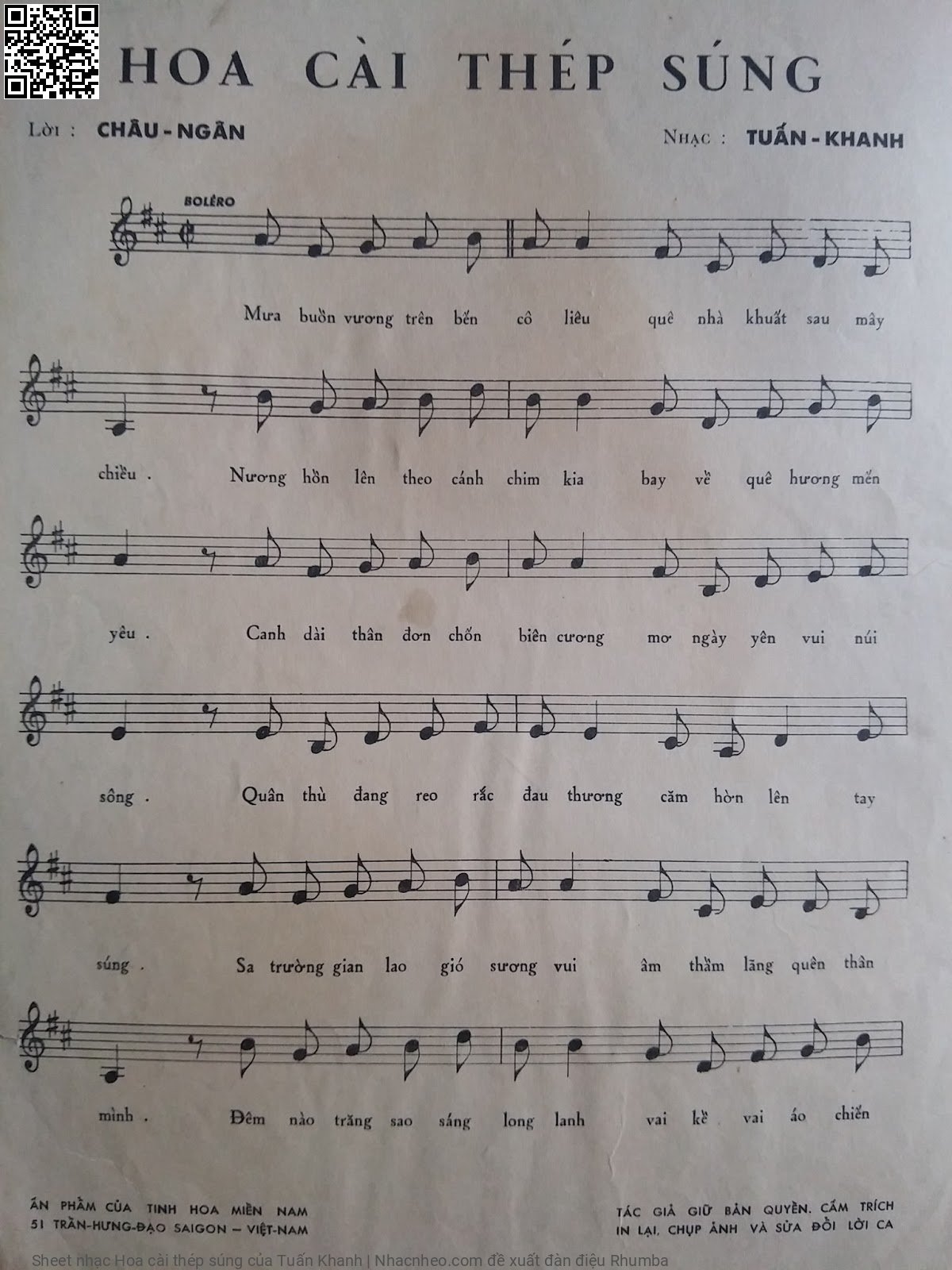 Page 2 of Sheet music PDF Hoa cài thép súng - Tuấn Khanh