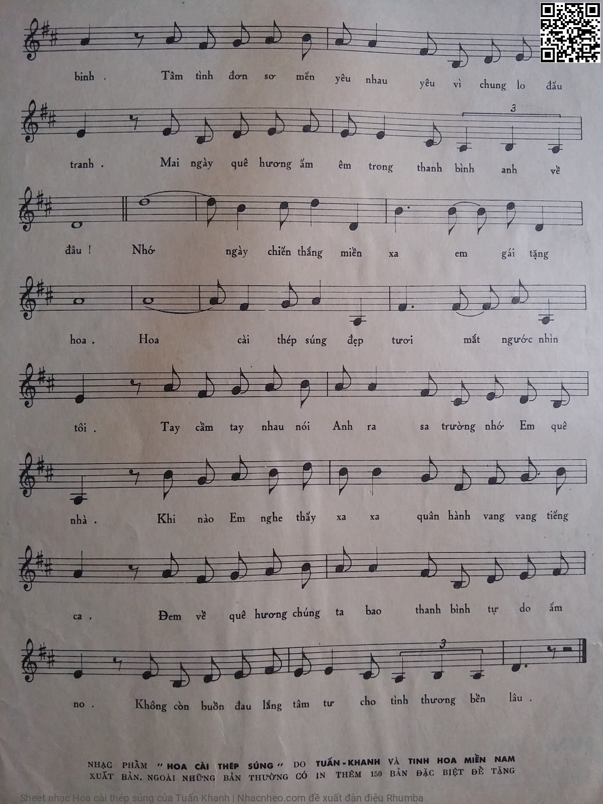 Page 3 of Sheet music PDF Hoa cài thép súng - Tuấn Khanh