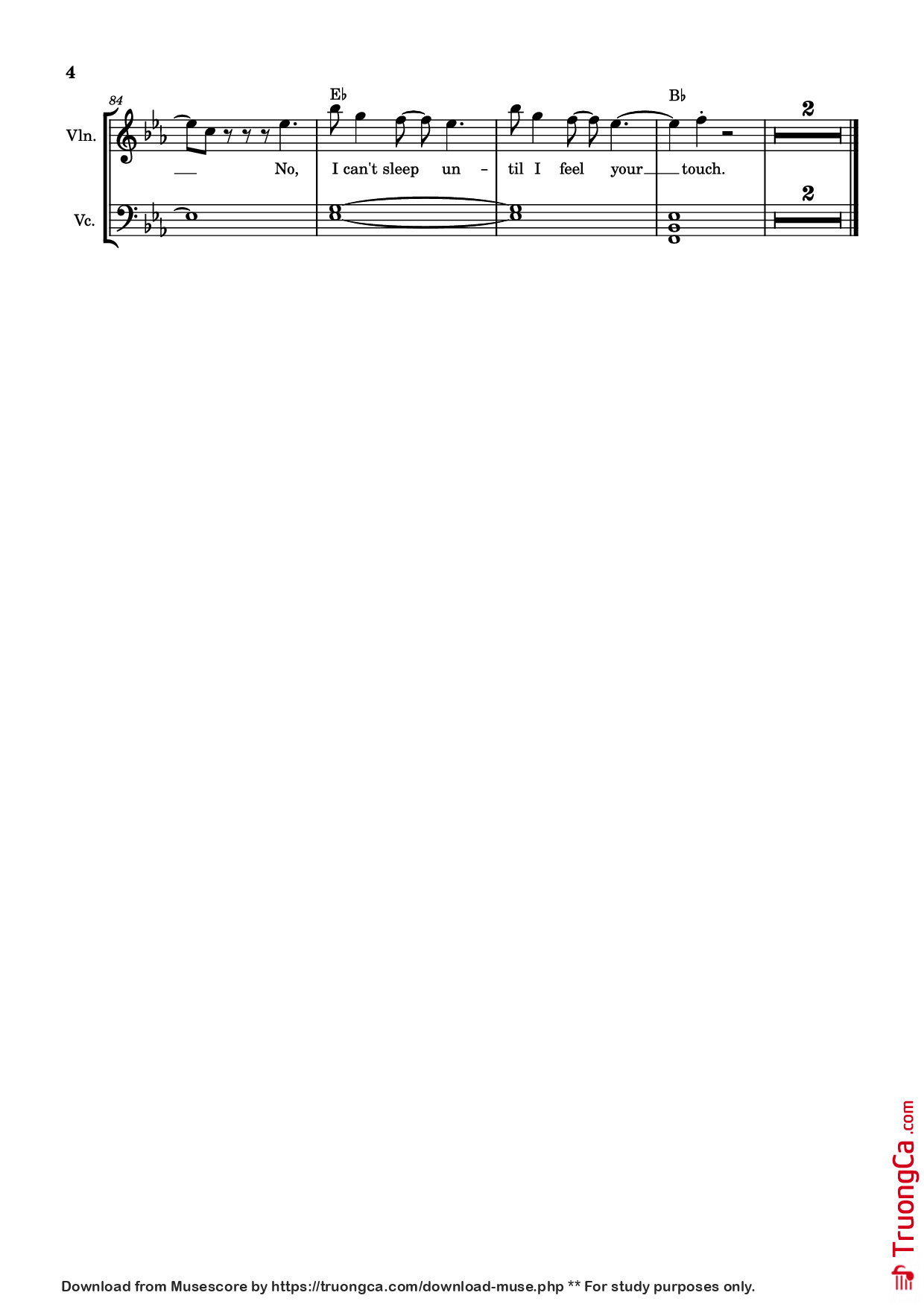 Page 4 of Sheet music PDF Blinding lights Violin - The Weeknd