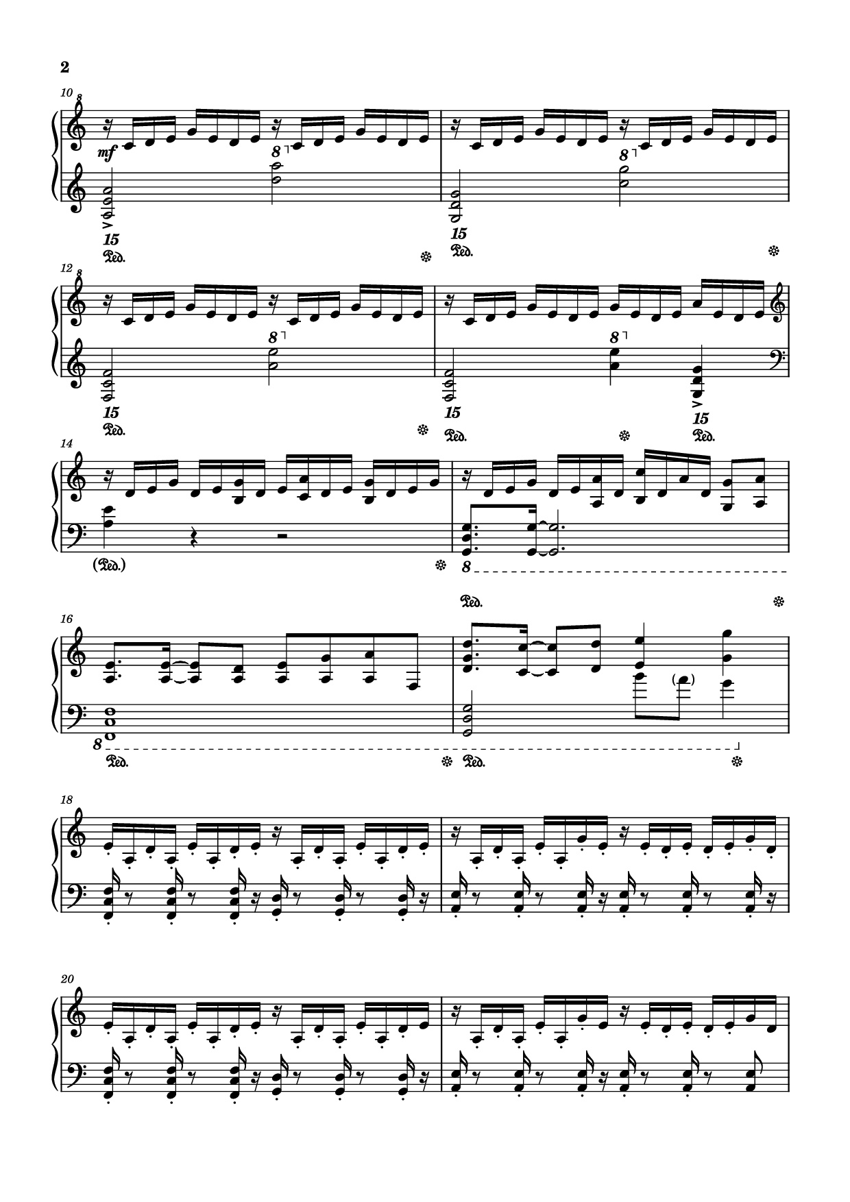 Page 2 of Sheet music PDF Piano 破旧世界 Piano - 魔鬼花园 Devil Music