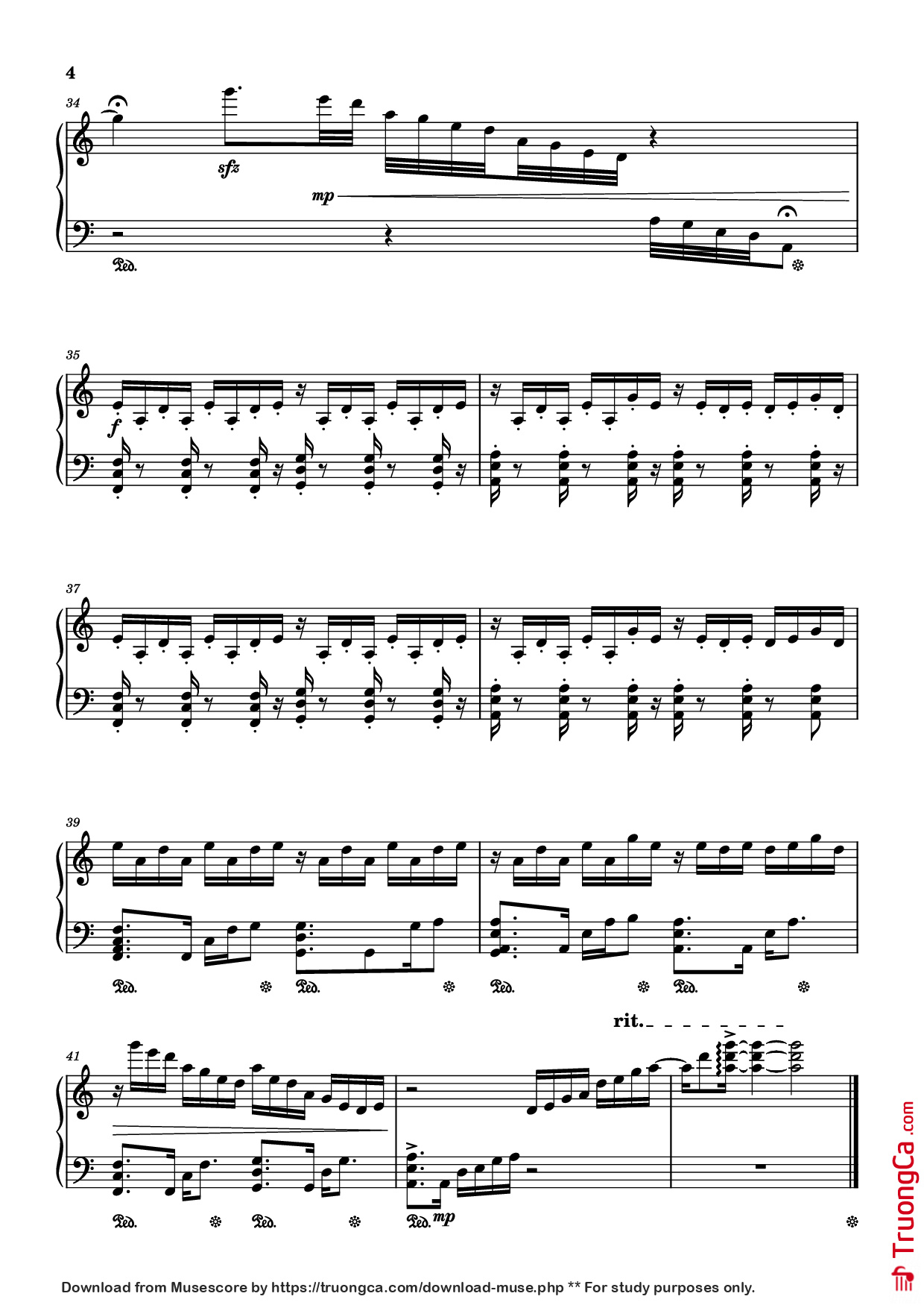 Page 4 of Sheet music PDF Piano 破旧世界 Piano - 魔鬼花园 Devil Music