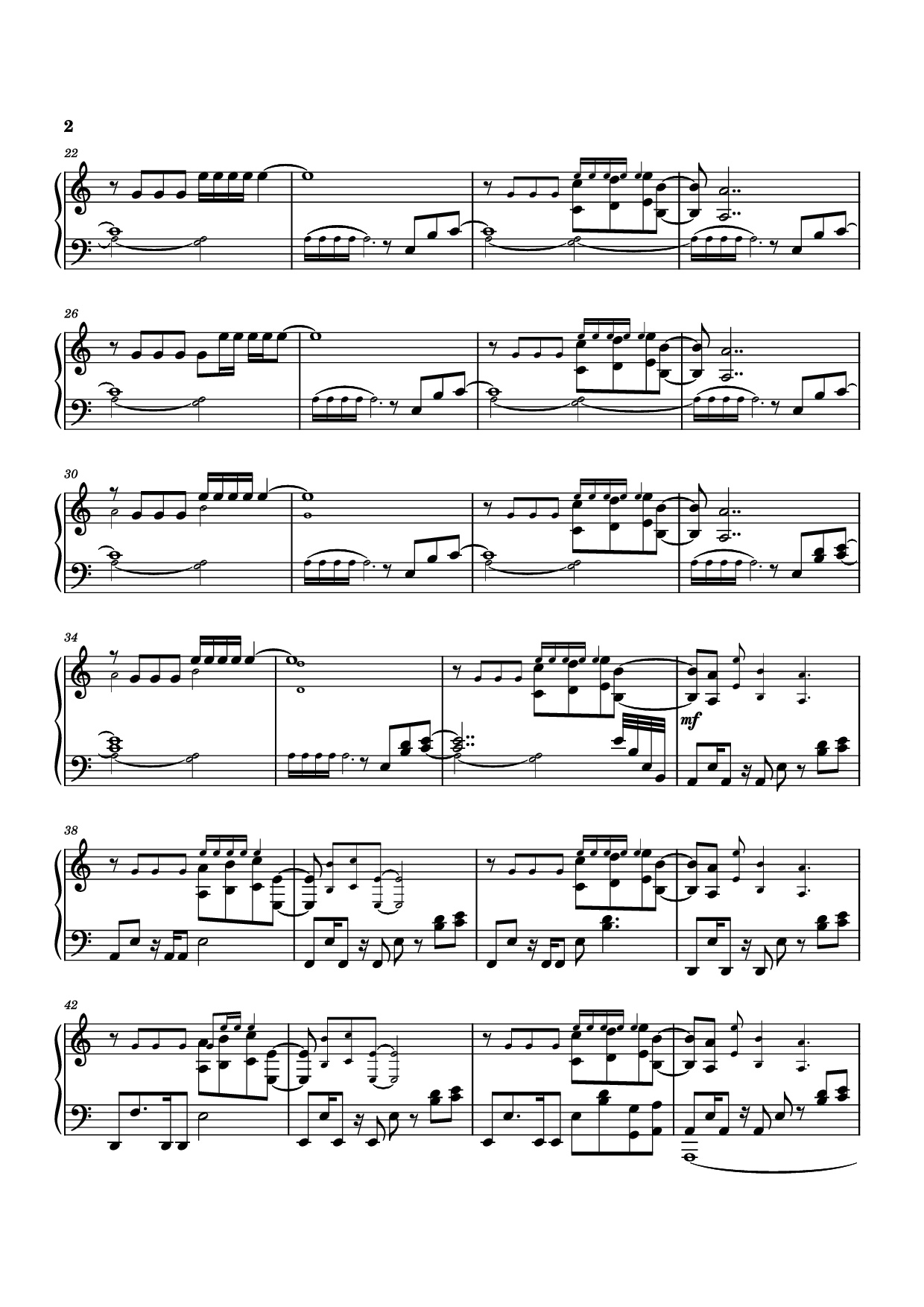 Page 2 of Sheet music PDF Piano Deeper Piano - Lena Raine