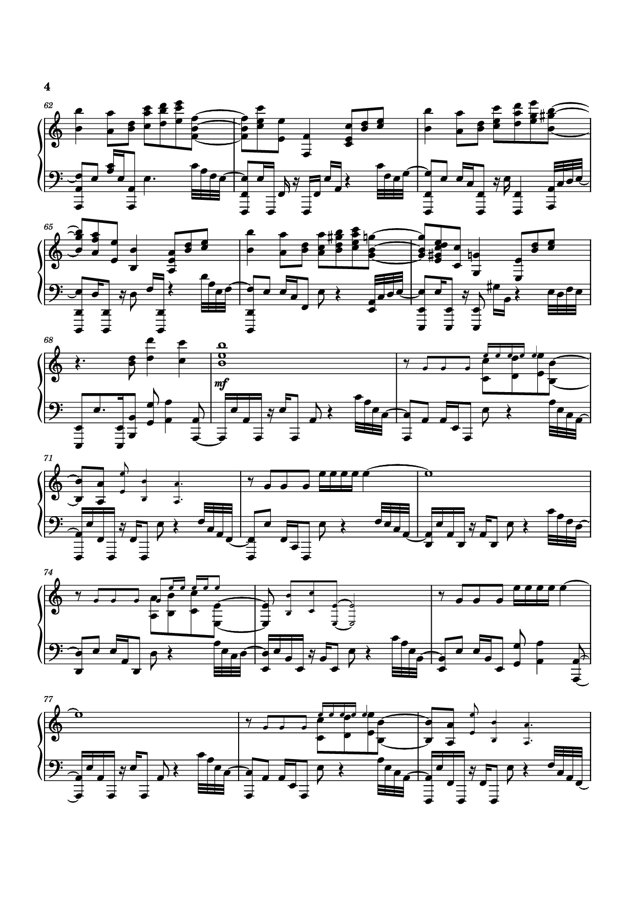 Page 4 of Sheet music PDF Piano Deeper Piano - Lena Raine