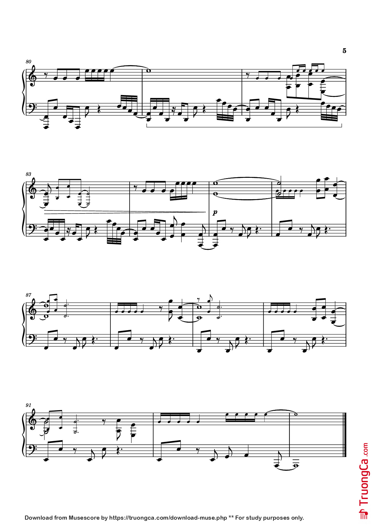 Page 5 of Sheet music PDF Piano Deeper Piano - Lena Raine