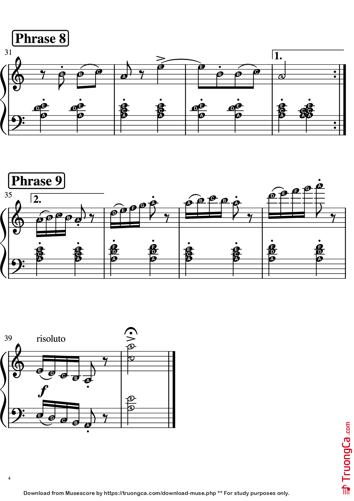 Page 4 of Sheet music PDF Arabesque Op. 100 - Burgmuller