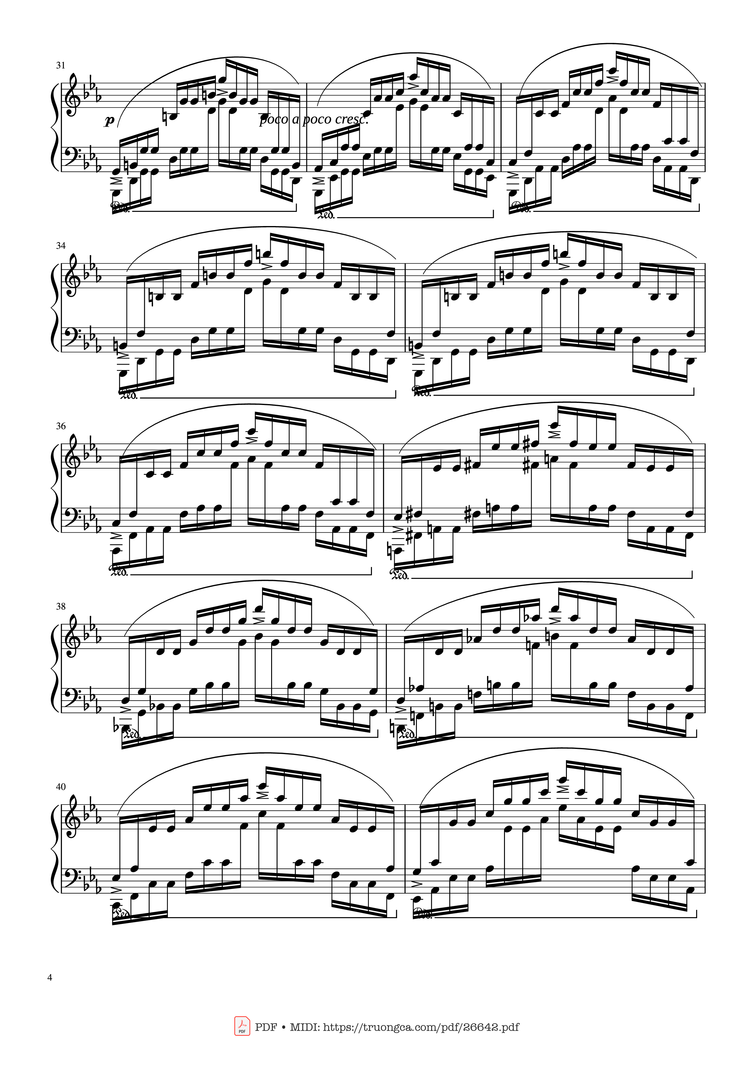 Page 4 of Sheet music PDF Etude in C Minor Piano - Chopin