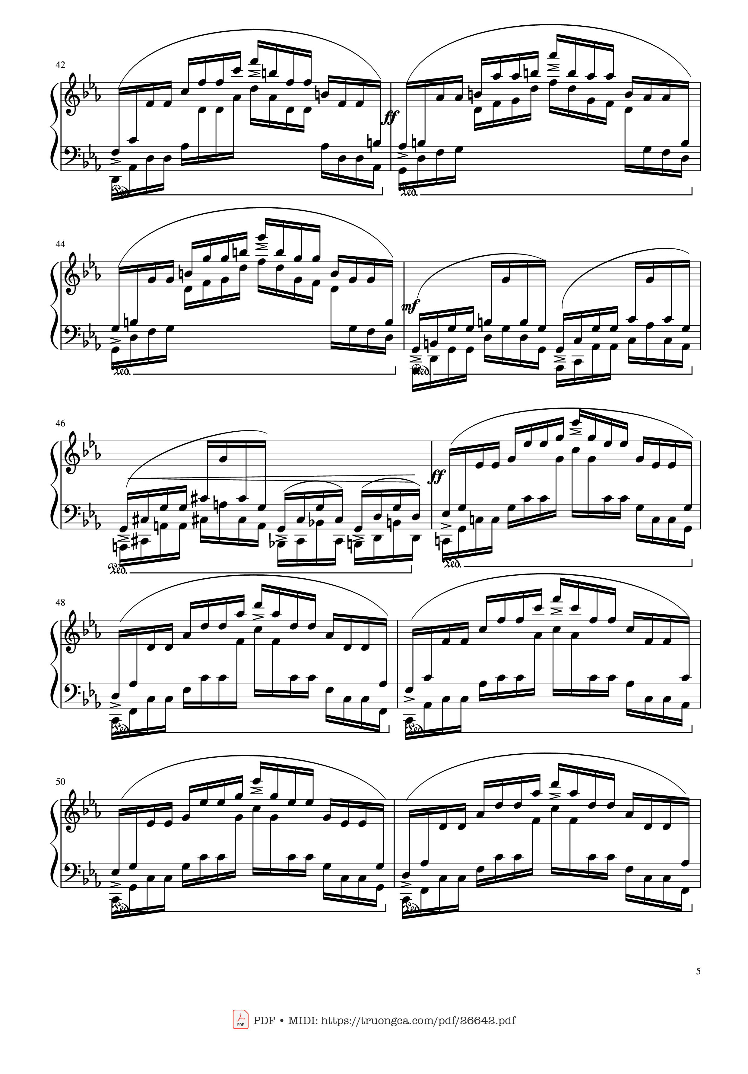 Page 5 of Sheet music PDF Etude in C Minor Piano - Chopin