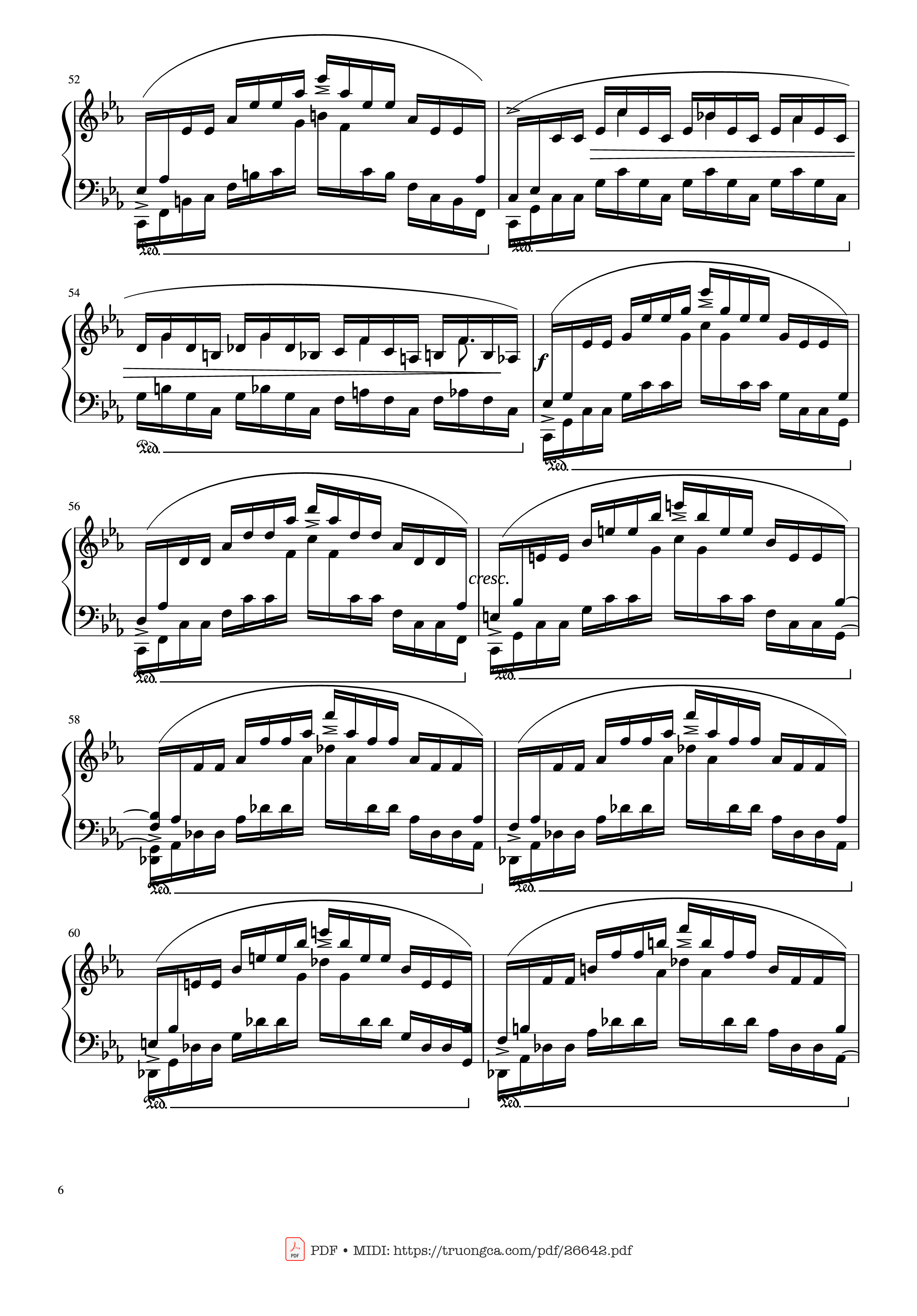 Page 6 of Sheet music PDF Etude in C Minor Piano - Chopin