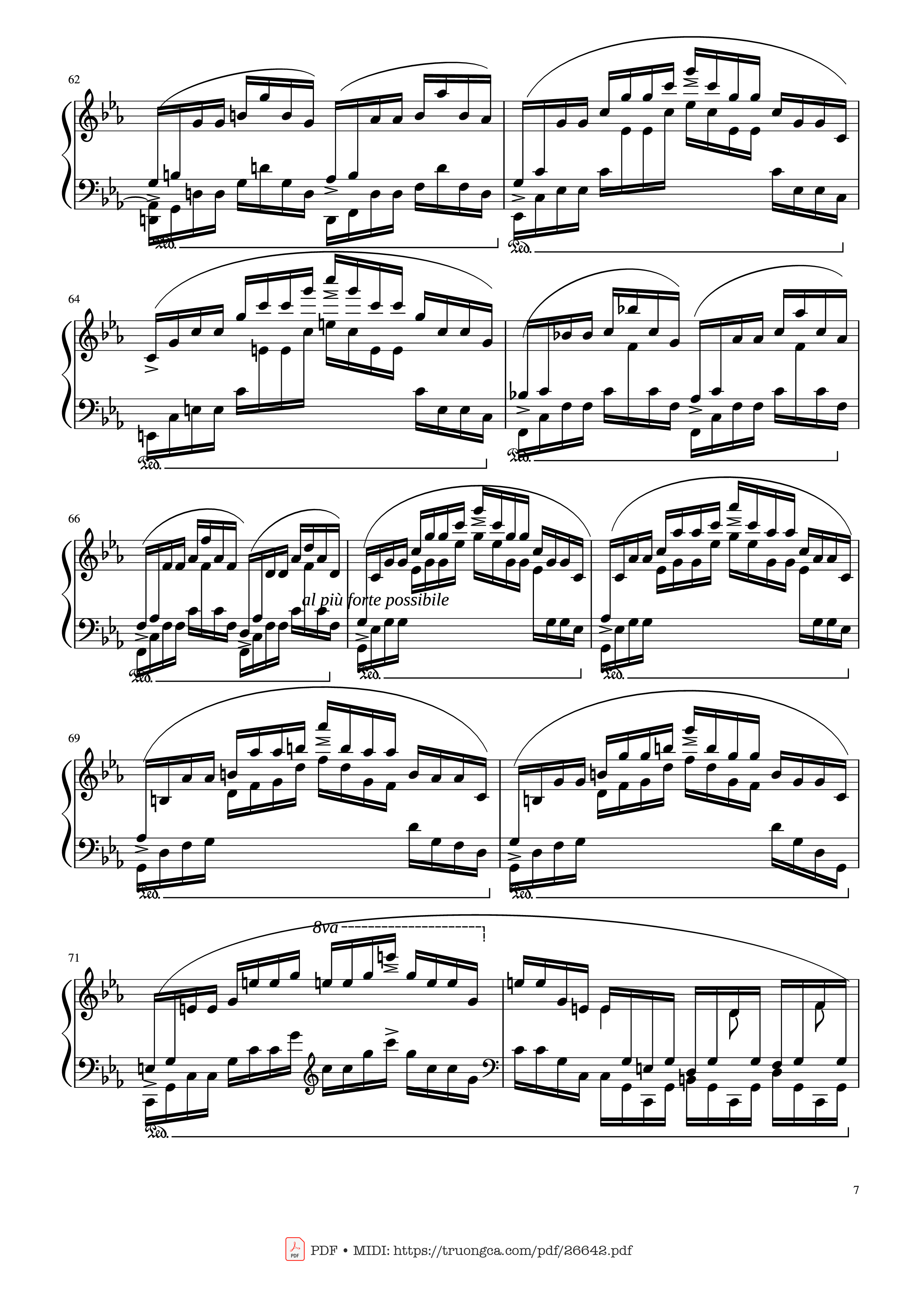 Page 7 of Sheet music PDF Etude in C Minor Piano - Chopin