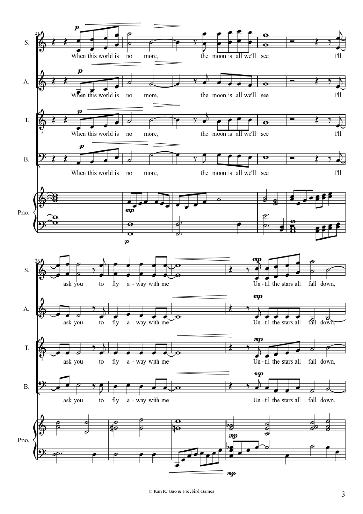 Page 3 of Sheet music PDF Piano Guitar Tab Everything
