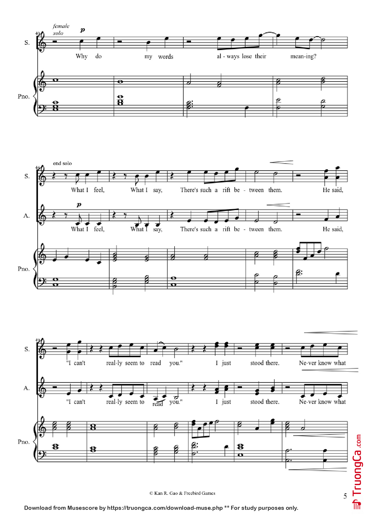 Page 5 of Sheet music PDF Piano Guitar Tab Everything