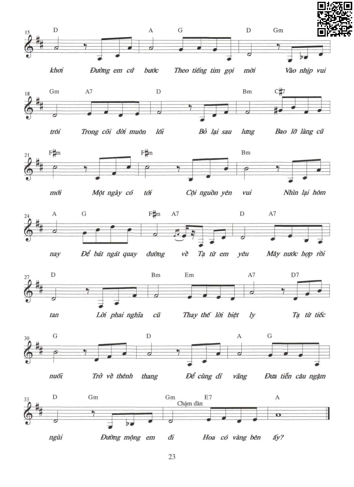 Page 2 of Sheet music PDF Hoa có vàng bên ấy - Nguyễn Trương Hà Phương