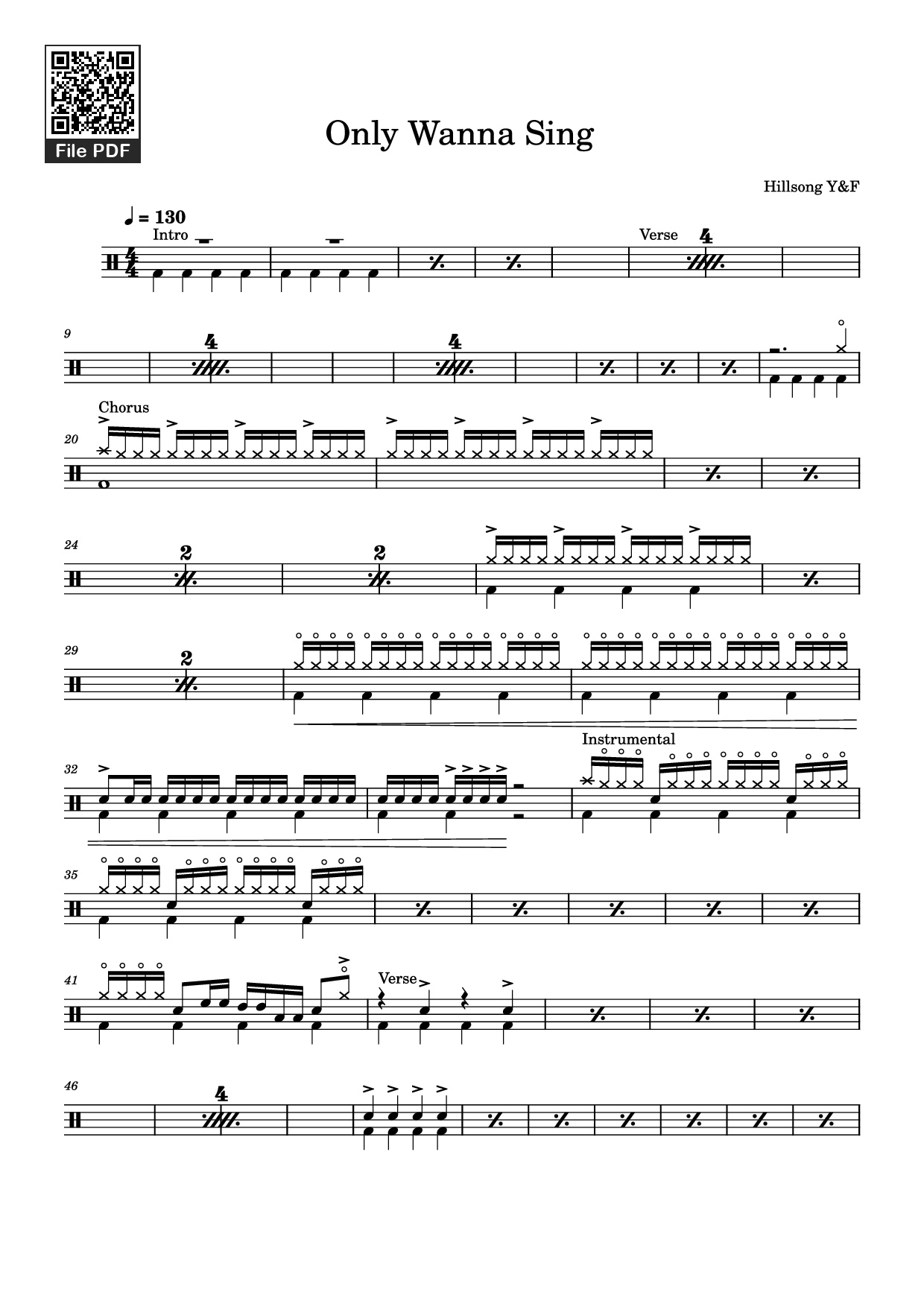 Sheet PDF of Only Wanna Sing