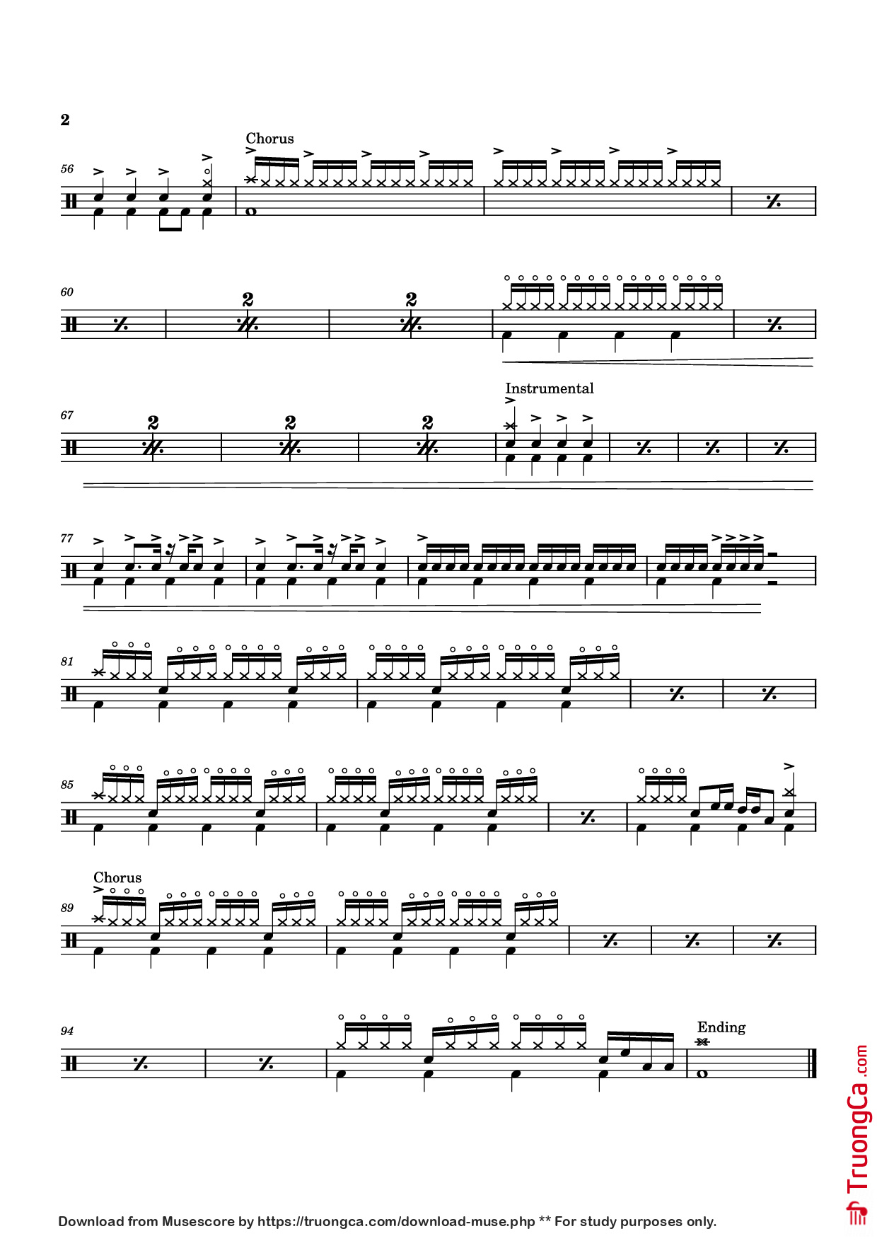 Page 2 of Sheet music PDF Only Wanna Sing - Hillsong Y&F