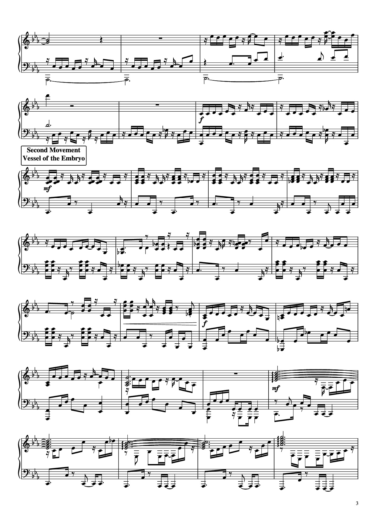 Page 3 of Sheet music PDF Piano Suite : The Star Conquering Traveler Piano - Undefined