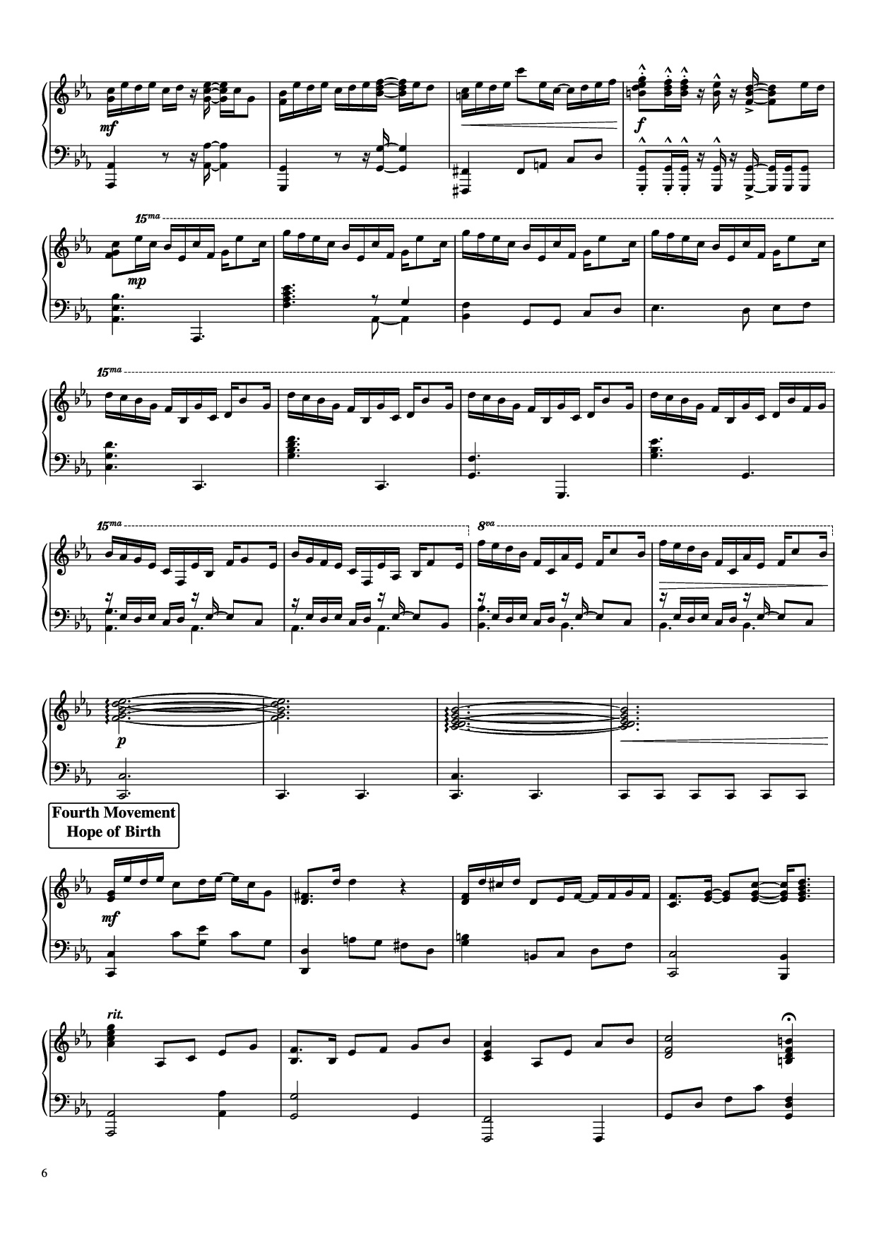 Page 6 of Sheet music PDF Piano Suite : The Star Conquering Traveler Piano - Undefined