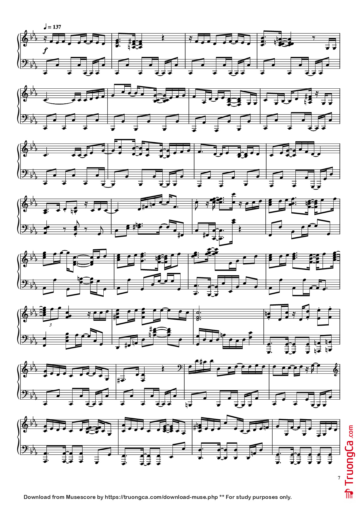 Page 7 of Sheet music PDF Piano Suite : The Star Conquering Traveler Piano - Undefined