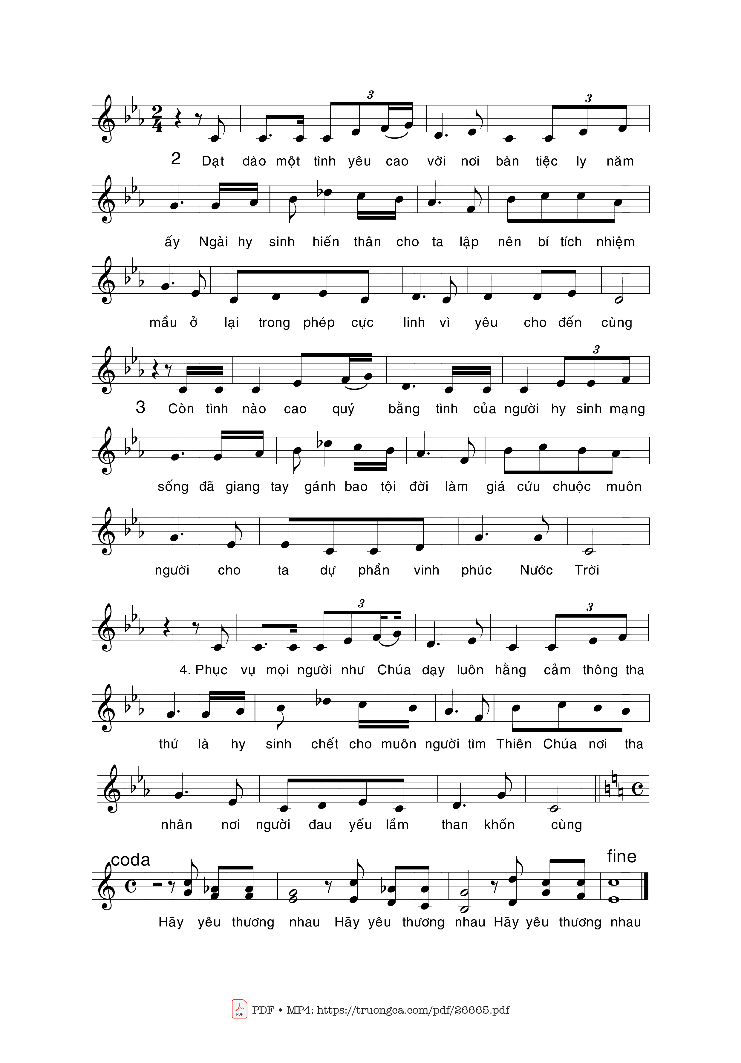Page 2 of Sheet music PDF Giới Răn Yêu Thương -  Têrêxa