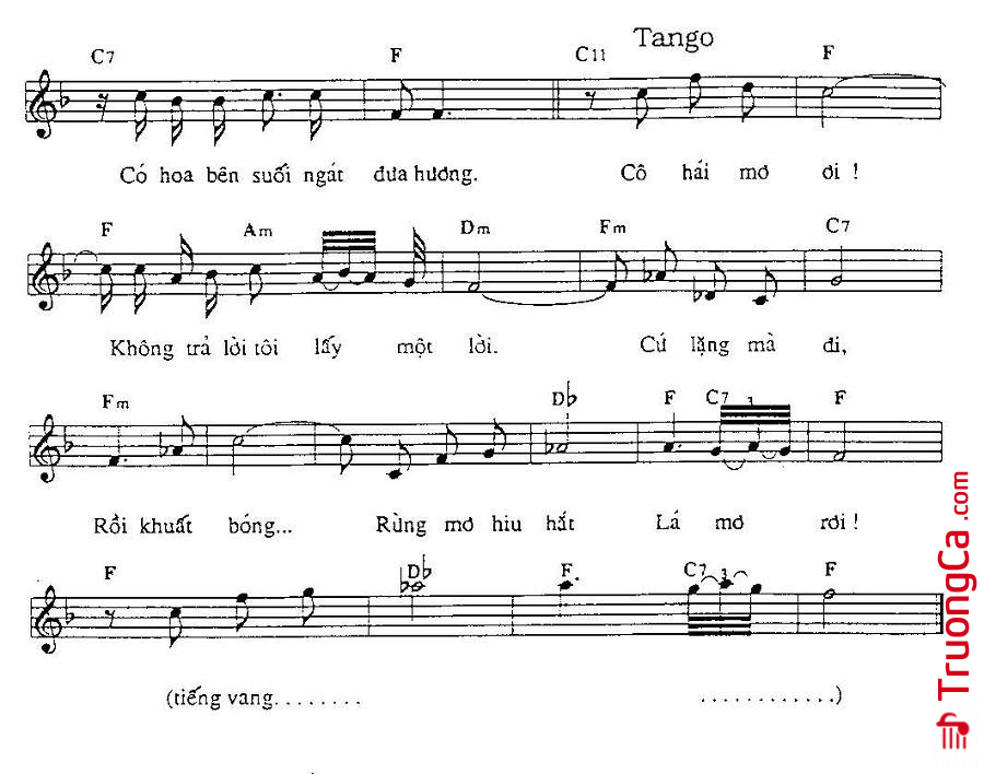 Page 2 of Sheet music PDF Cô Hái Mơ - Nguyễn Bính