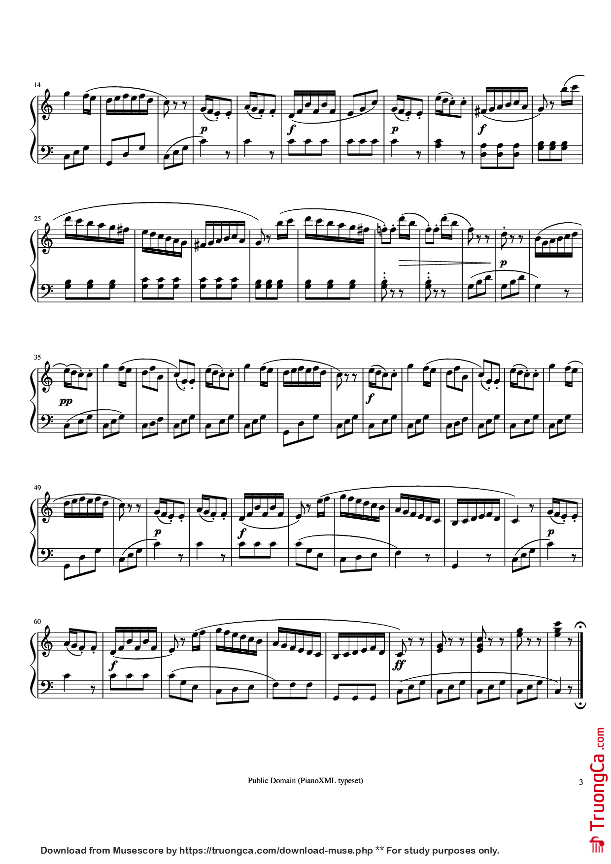 Page 3 of Sheet music PDF Sonatina Piano - Muzio Clementi