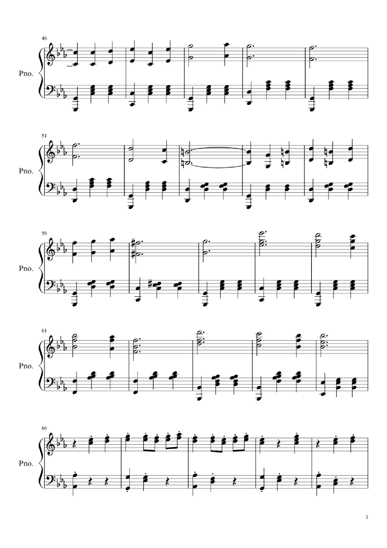 Page 3 of Sheet music PDF Waltz No. 2 Shostakovich Piano - Composed by Dmitri Shostakovich Transcribed by Andrea Tam