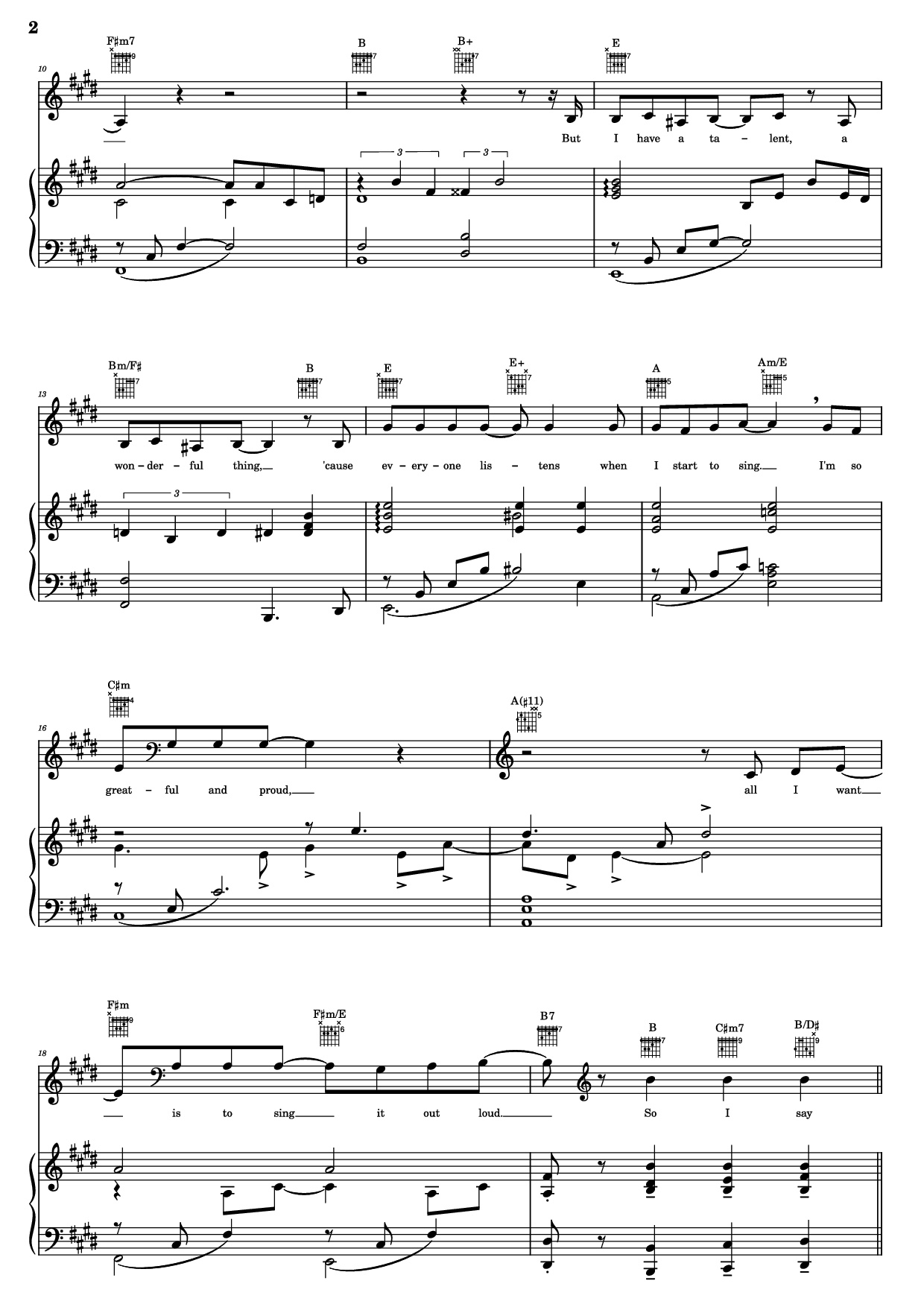 Page 2 of Sheet music PDF Piano Guitar Tab Thank You For The Music Piano - B. Andersson/B. Ulvaeus