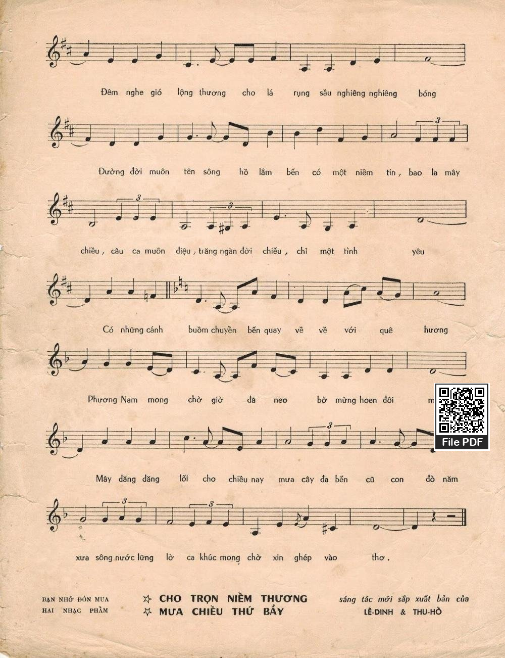 Page 2 of Sheet music PDF Cánh buồm chuyển bến - Hoài Linh