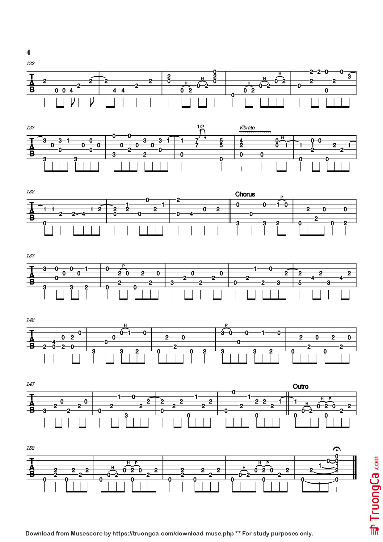 Page 4 of Sheet music PDF Mrs. Robinson Guitar TAB - Paul Simon