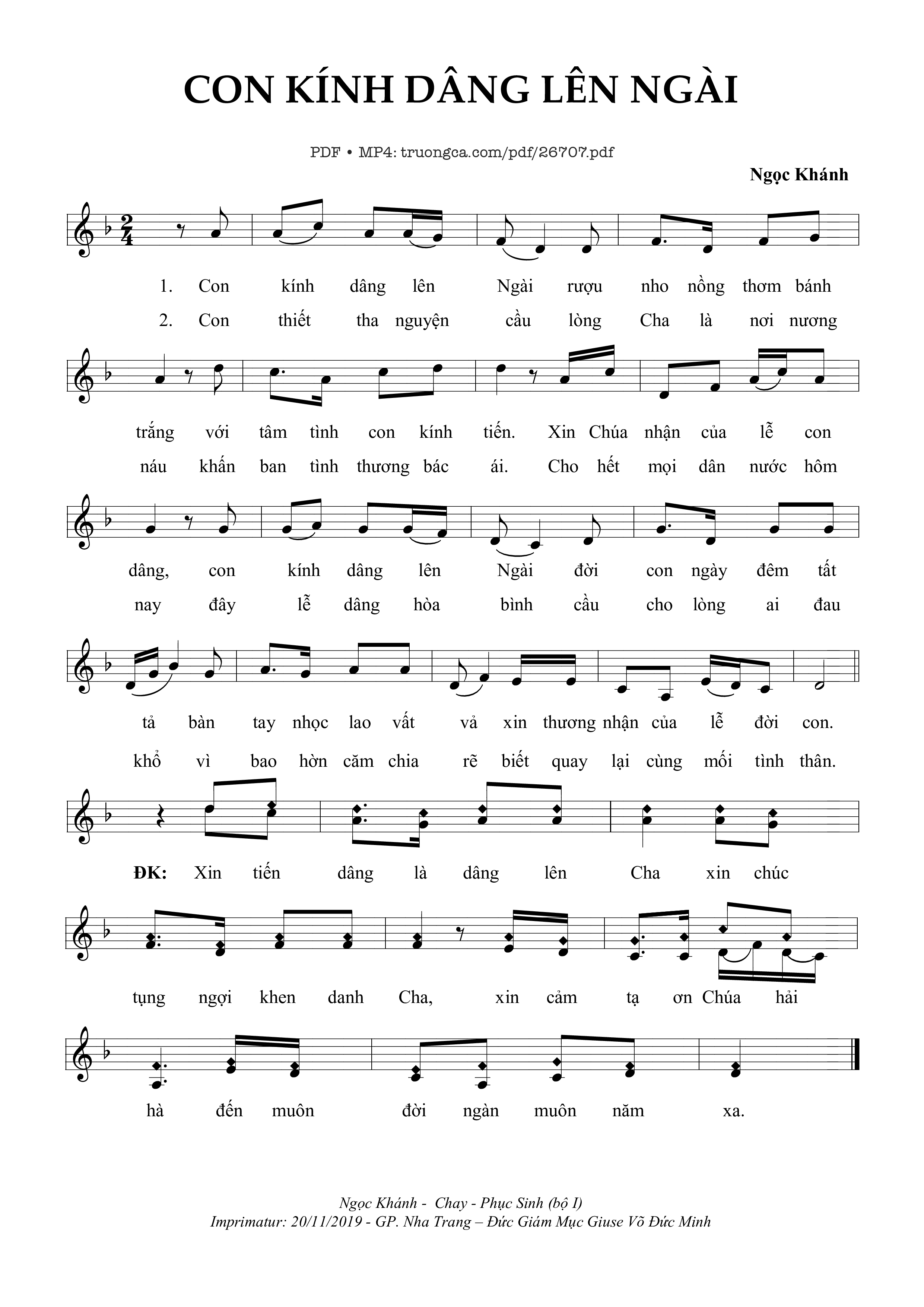 Con Kính Dâng Lên Ngài